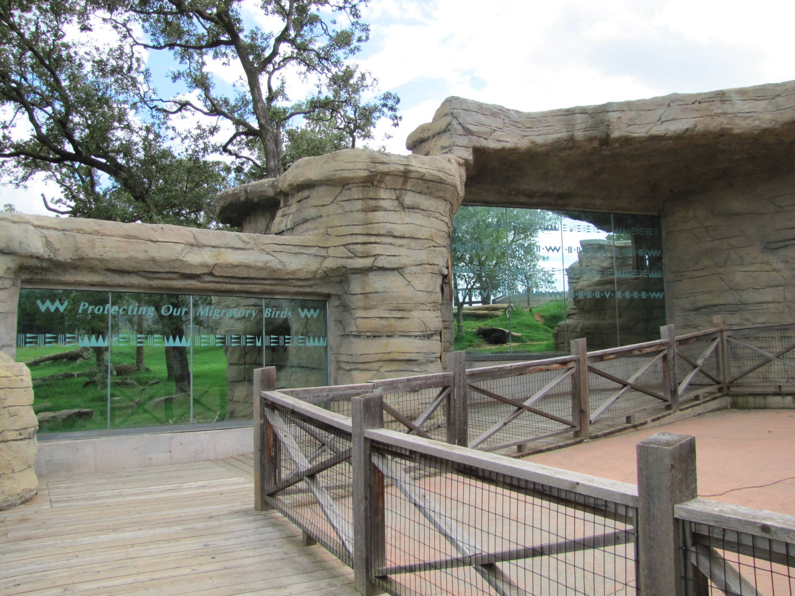 Oklahoma City Zoo 2010 - Front of Black Bear exhibit in Oklahoma Trails