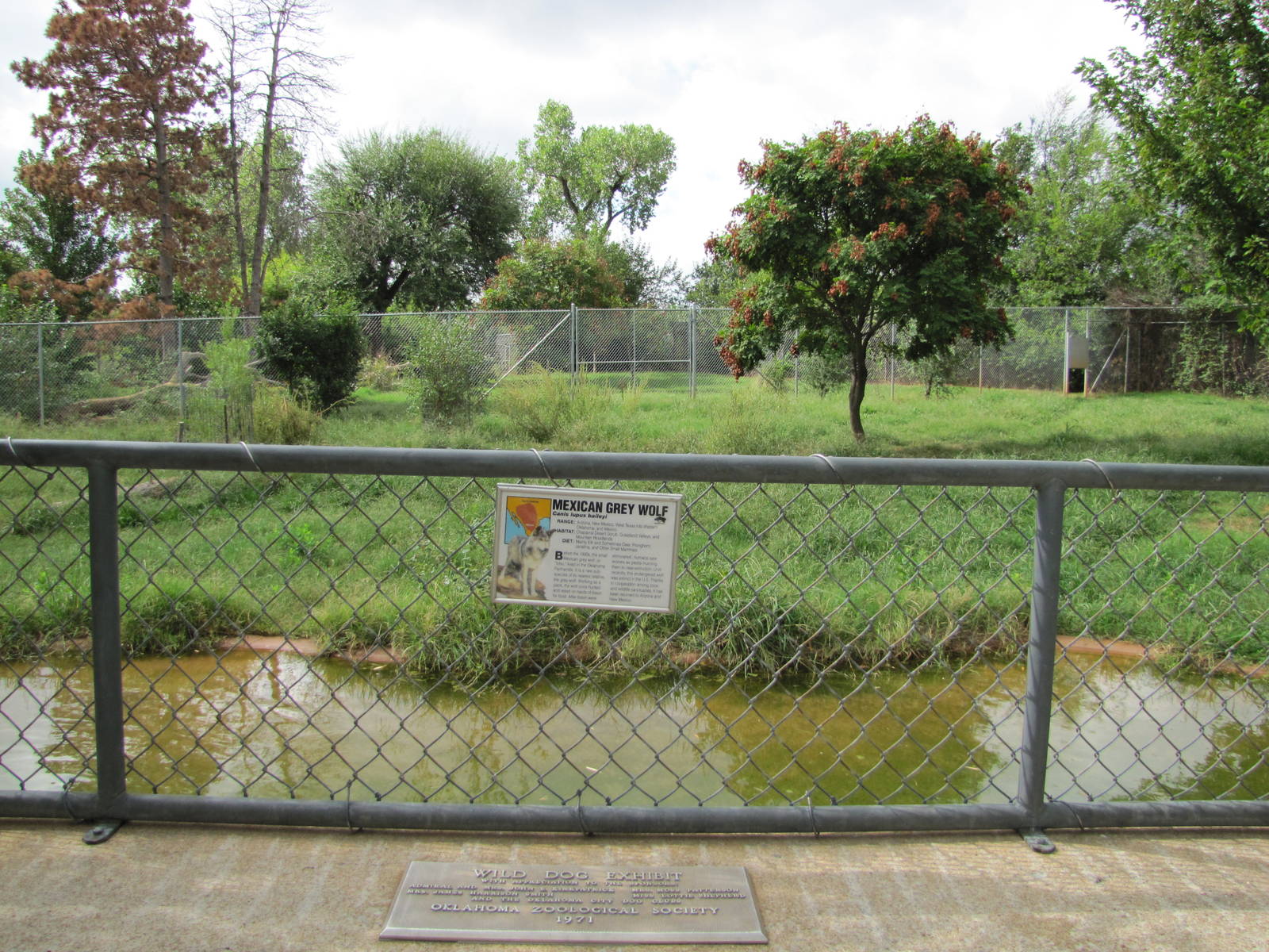 Oklahoma City Zoo 2010 - Front of Mexican Grey Wolf exhibit on Wild Dog Dri