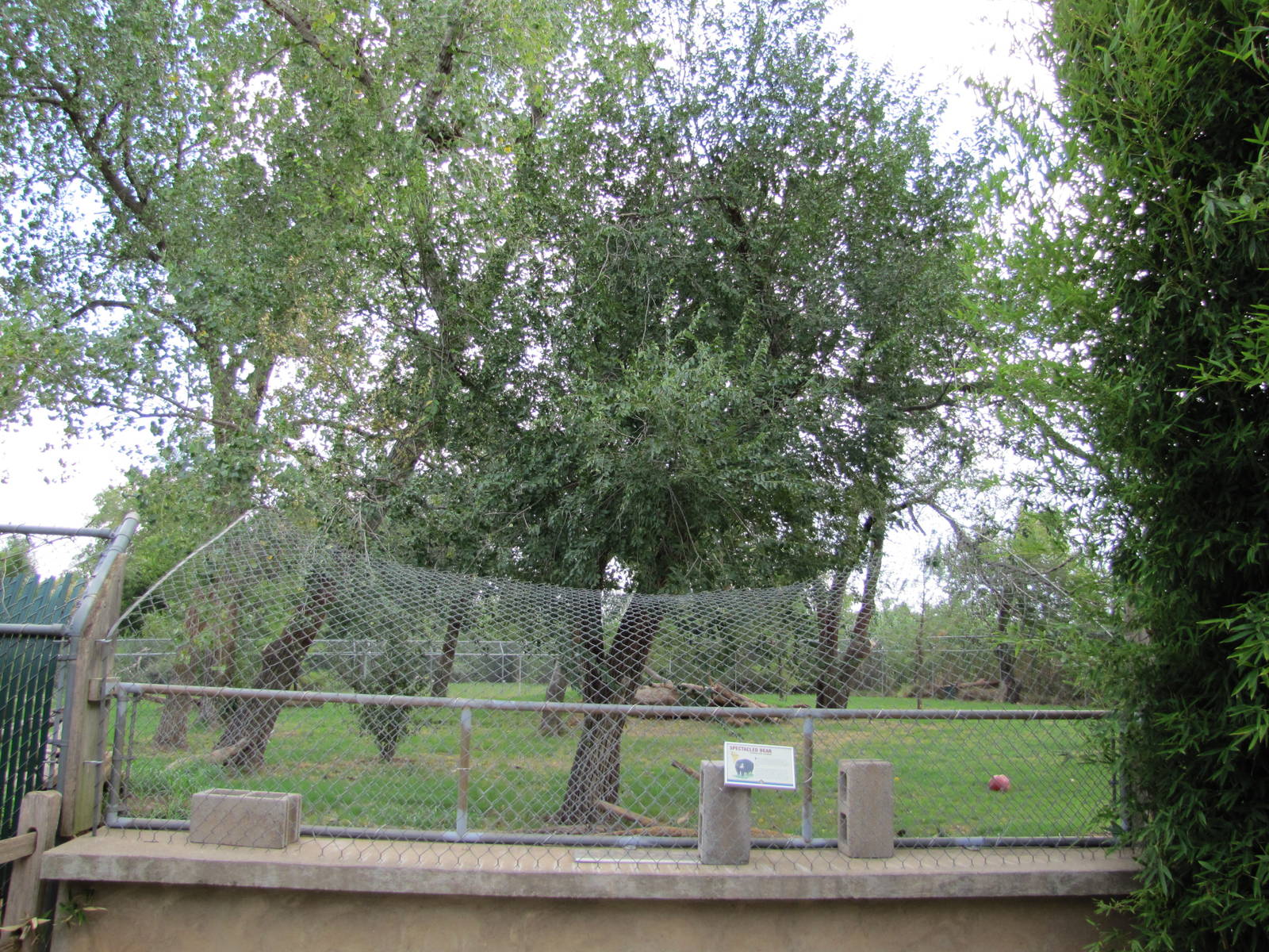 Oklahoma City Zoo 2010 - Front of Spectacled Bear exhibit on Wild Dog Drive