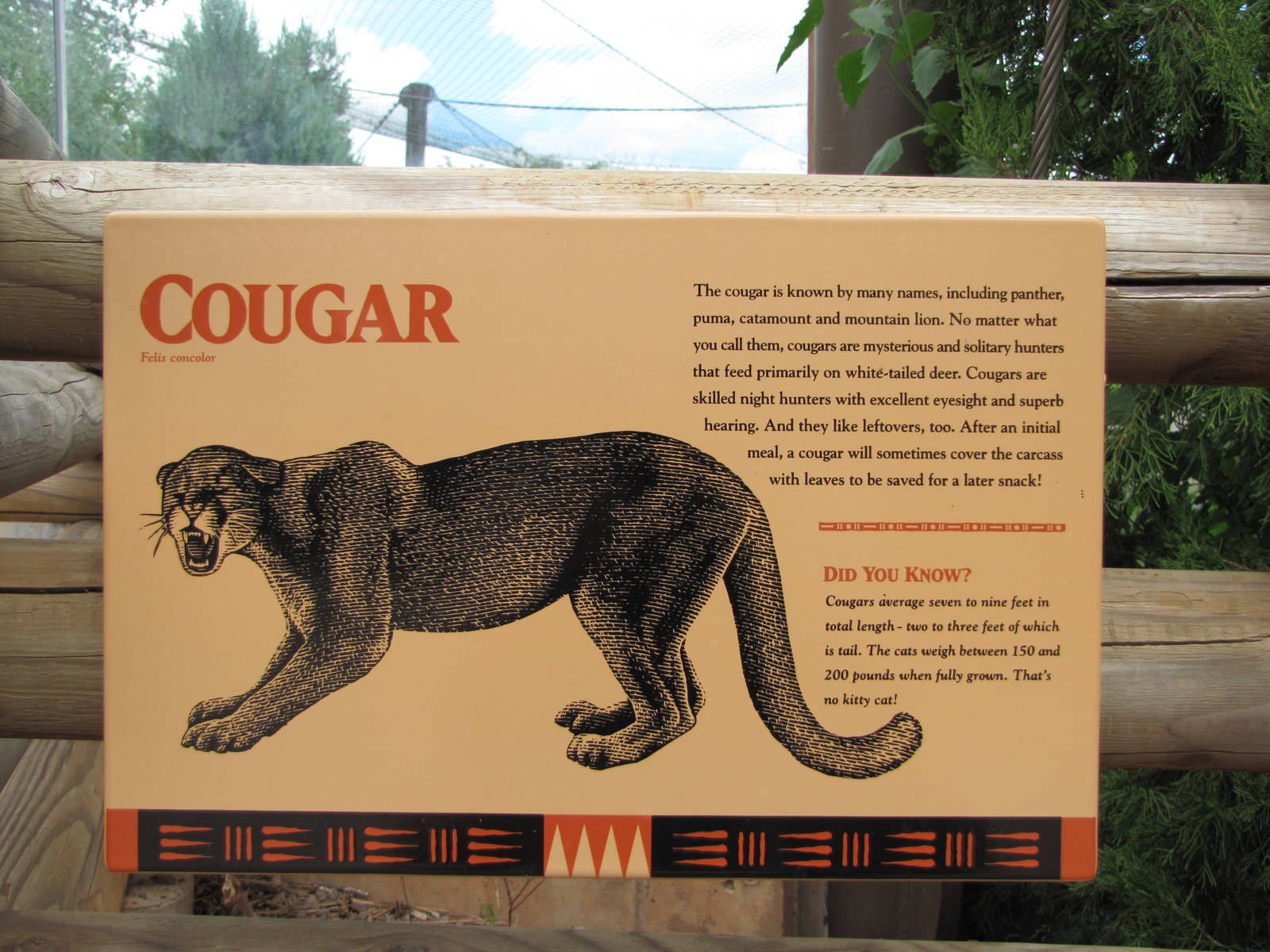 Oklahoma City Zoo 2010 - Signage example in Oklahoma Trails