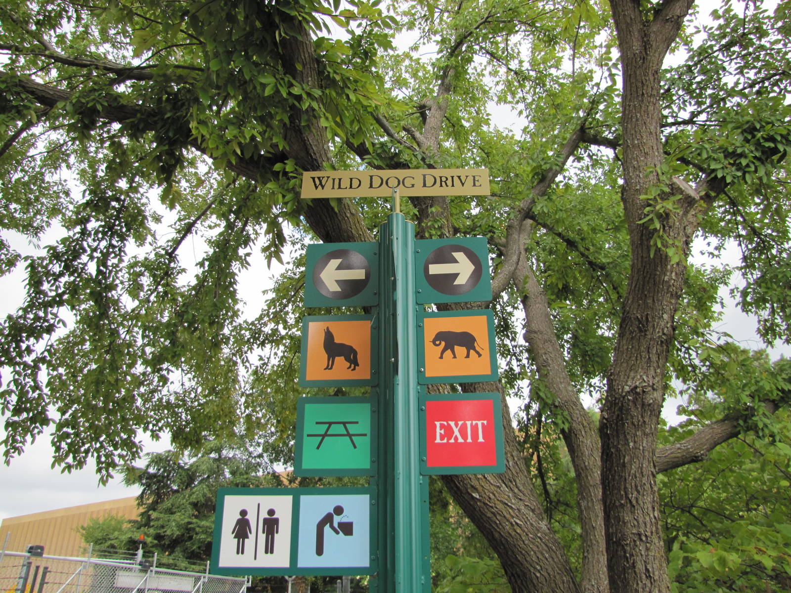 Oklahoma City Zoo 2010 - Wild Dog Drive signpost