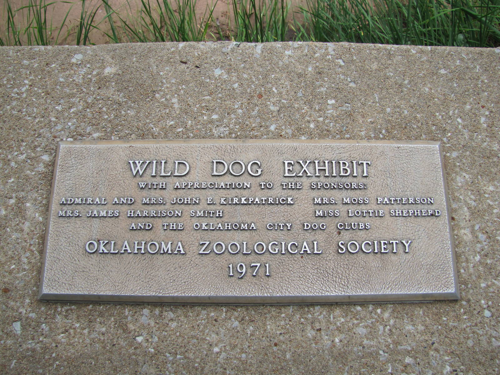 Oklahoma City Zoo 2010 - Wild Dog Exhibit label since 1971