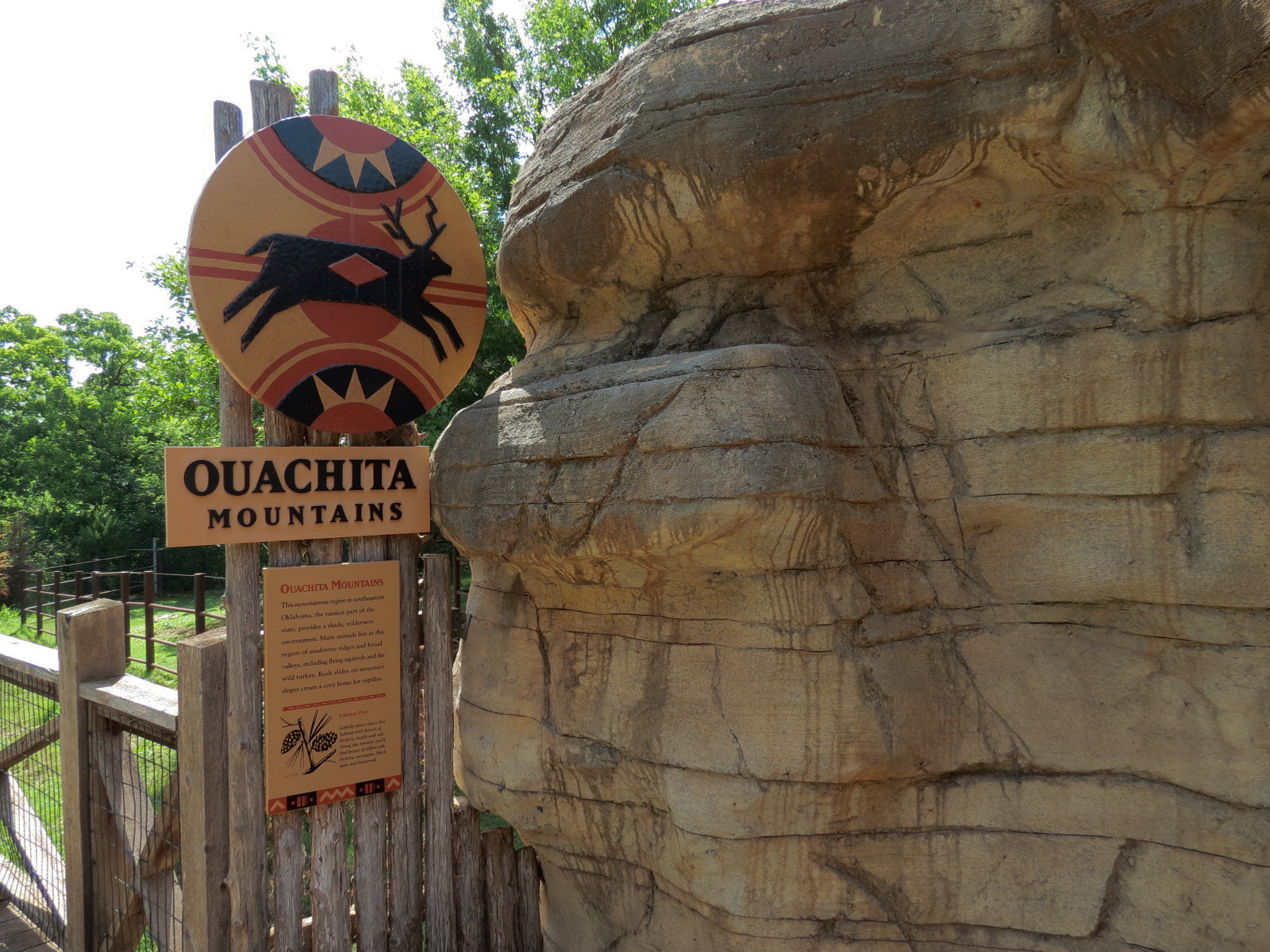 Oklahoma Trails - American Elk Exhibit Sign