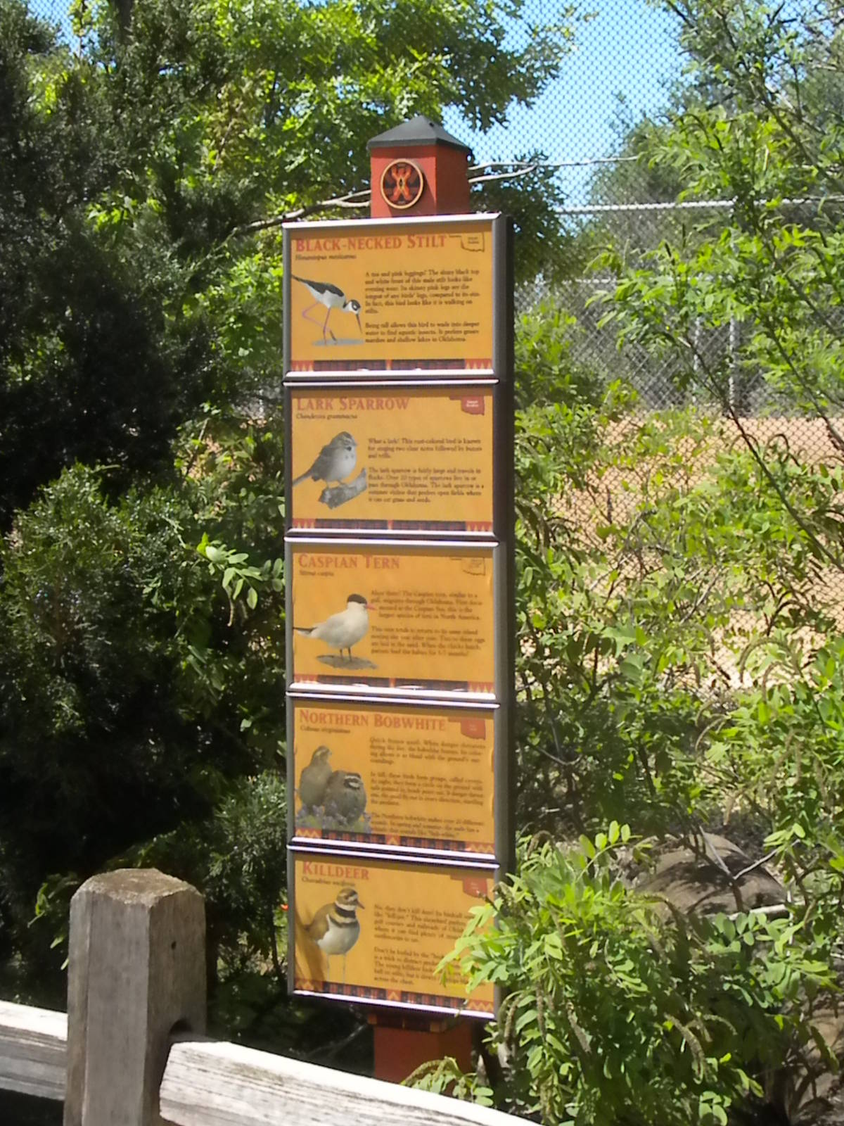 Oklahoma Trails aviary sign