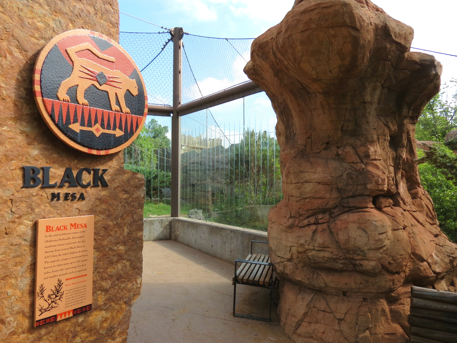 Oklahoma Trails - Bobcat and Cougar Exhibits' Viewing Area