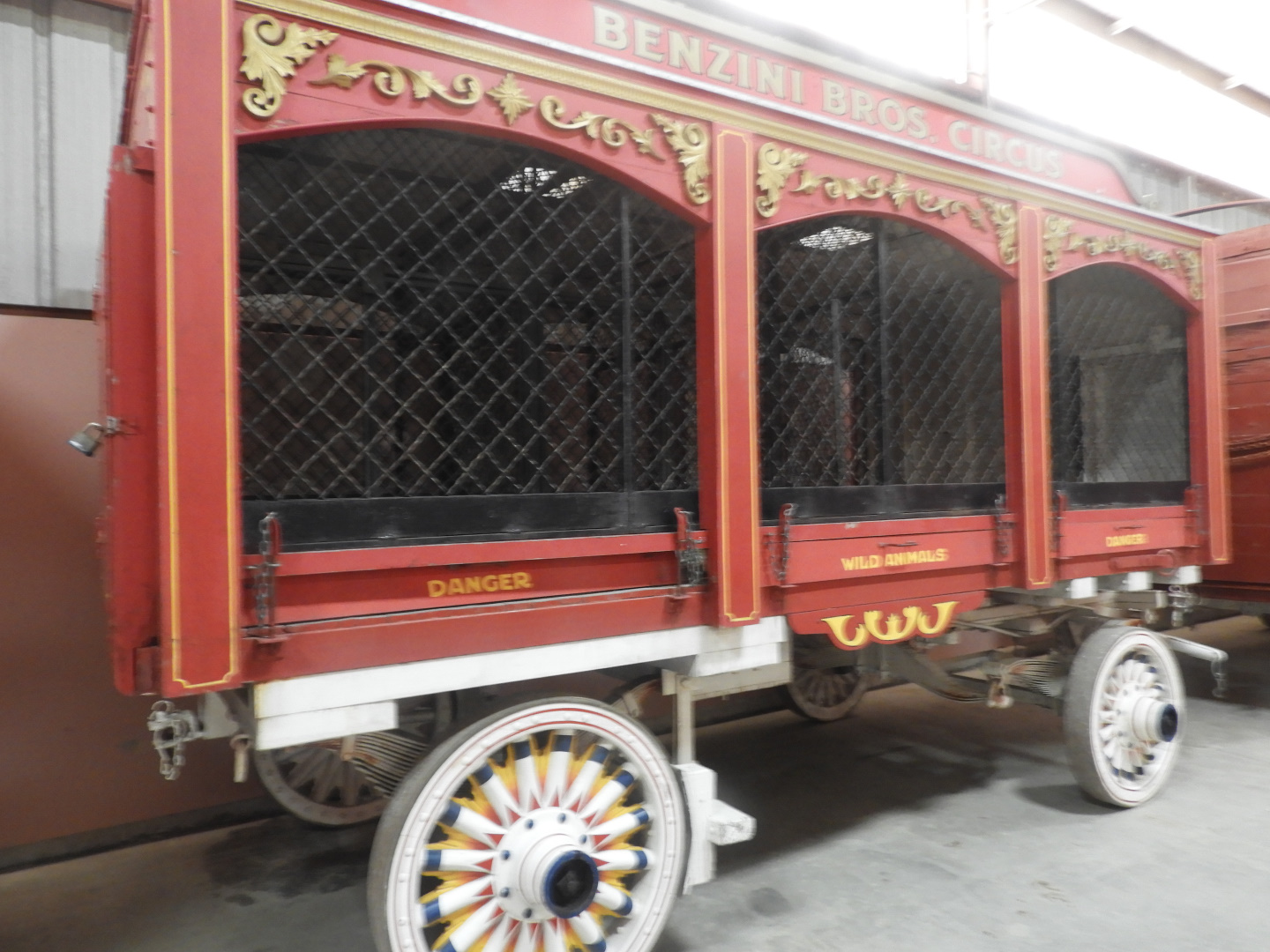 Old Benzini Bros. Circus Animal Wagon - Circus World Museum