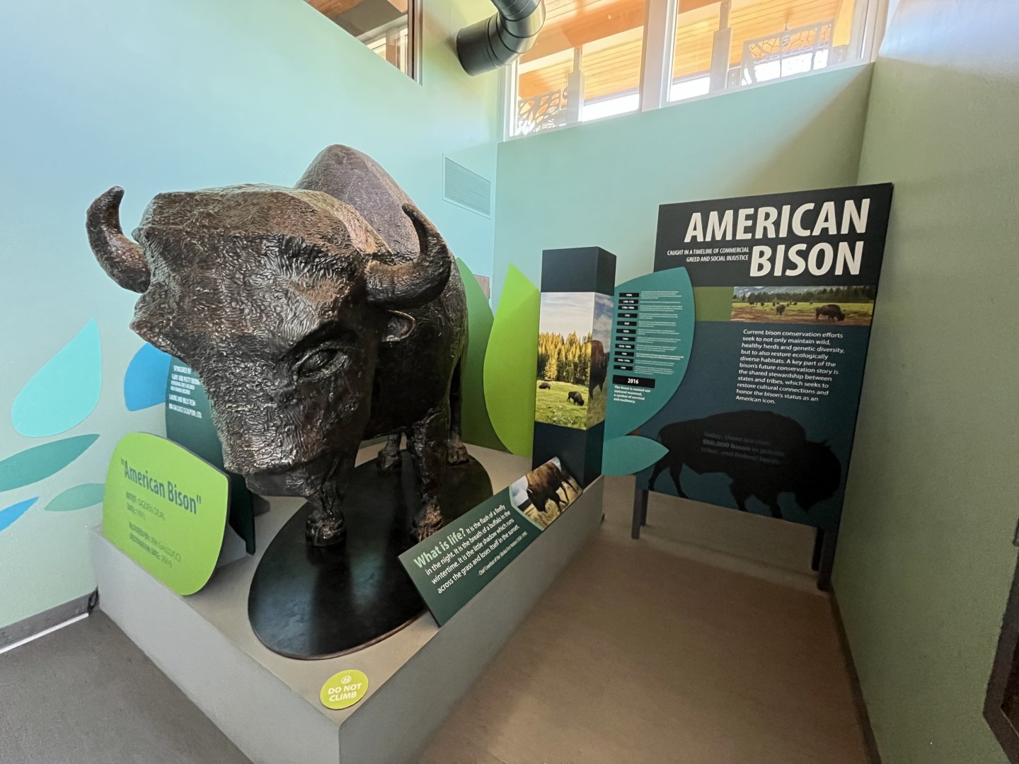 Old Bison Statue