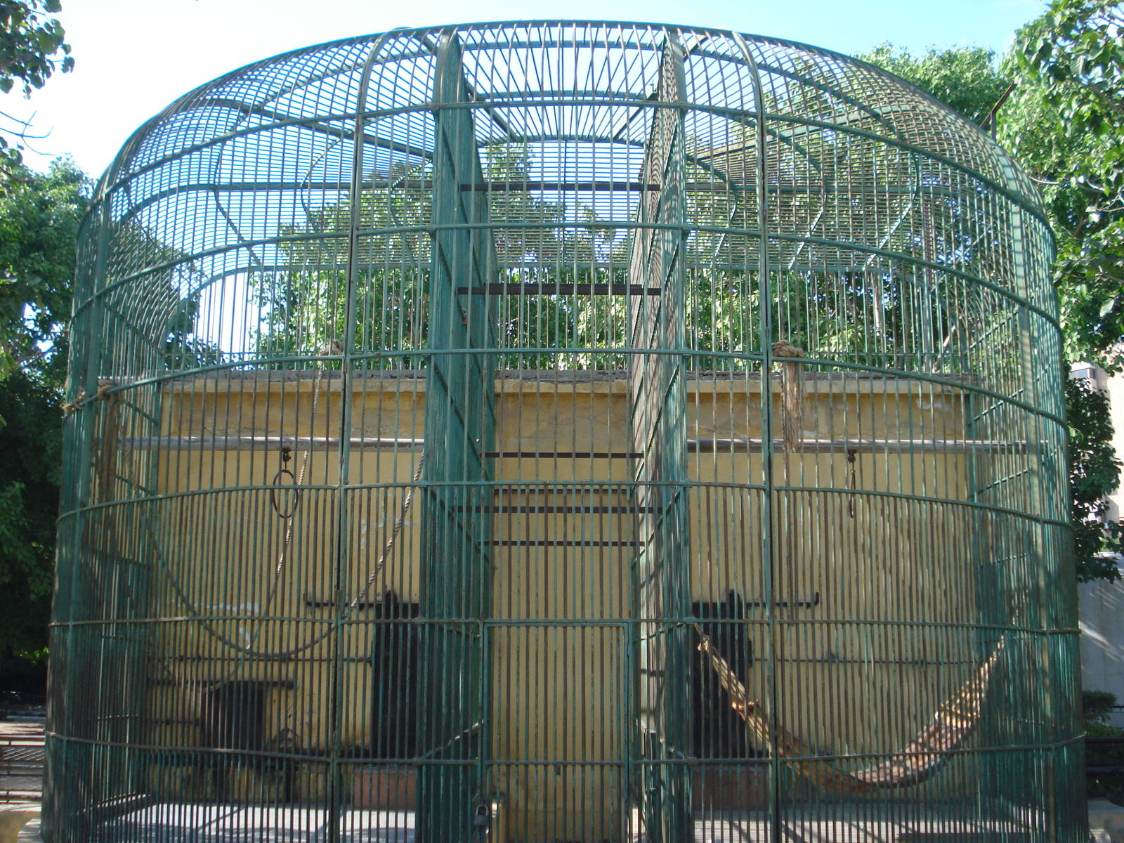 Old chimpanzee cages