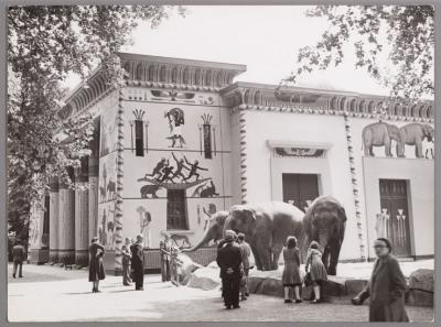 Old elephant house in Antwerp Zoo
