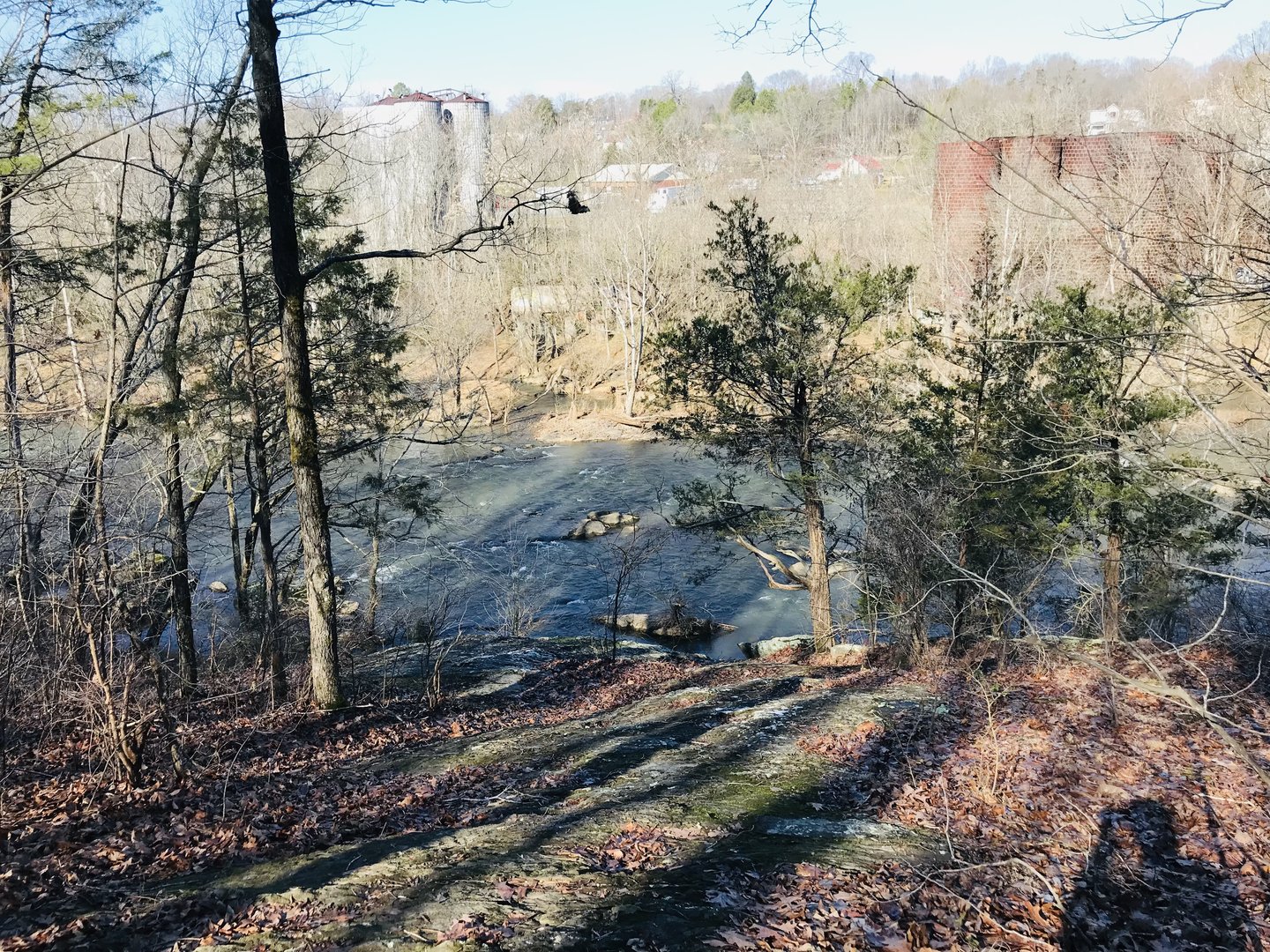 Old Franklinville Mills across Deep River