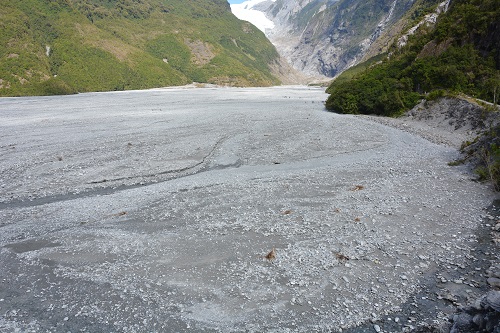 Old Franz Joseph glacier bed.  NZ