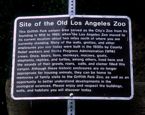 old Griffith Park Zoo