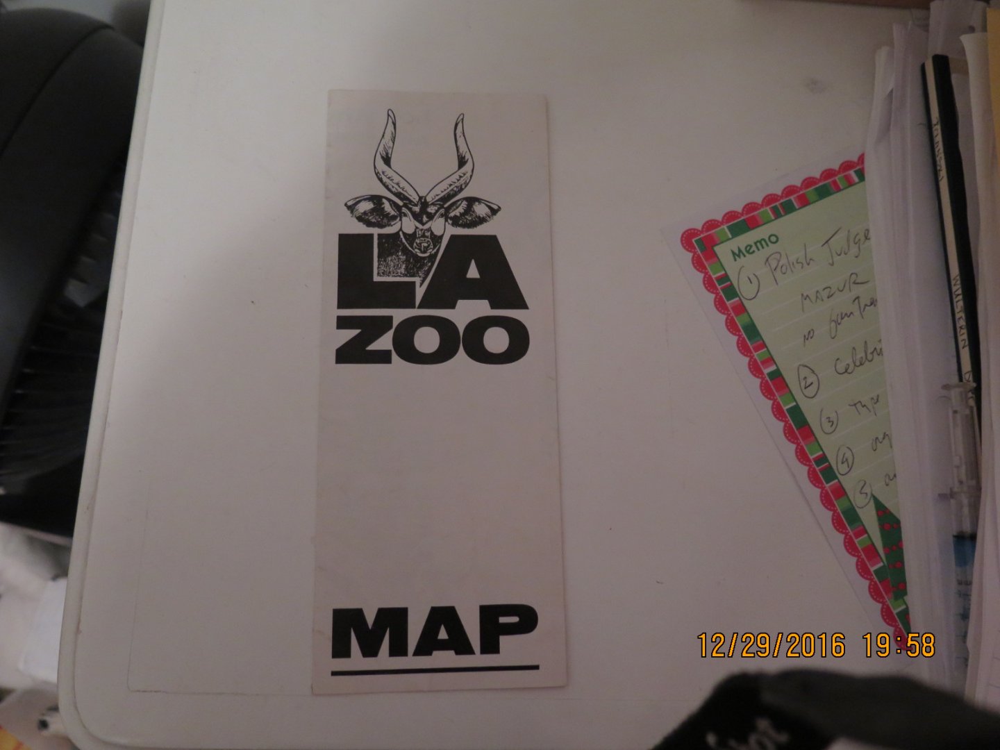 Old LA Zoo map