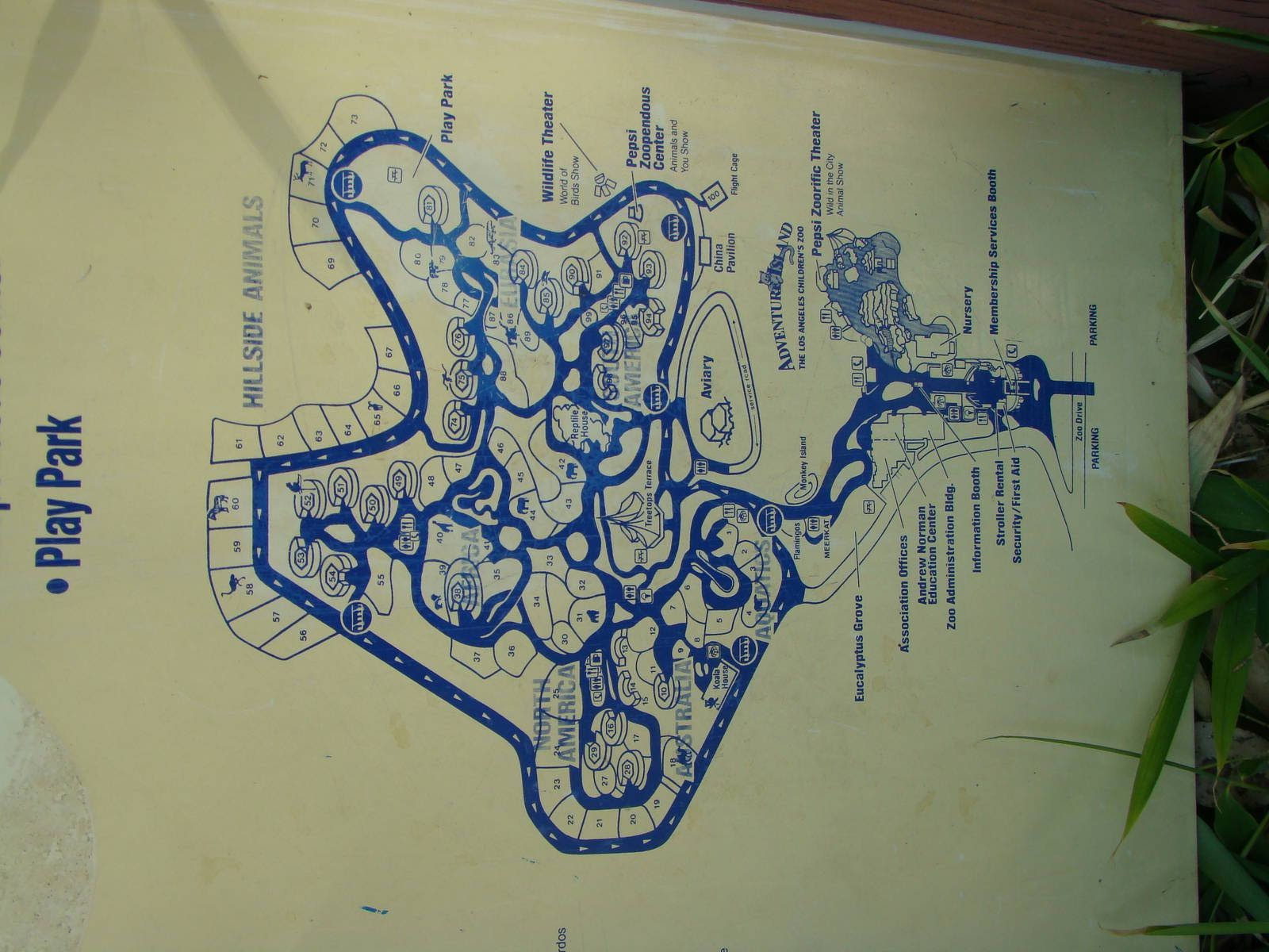 Old Los Angeles Zoo map