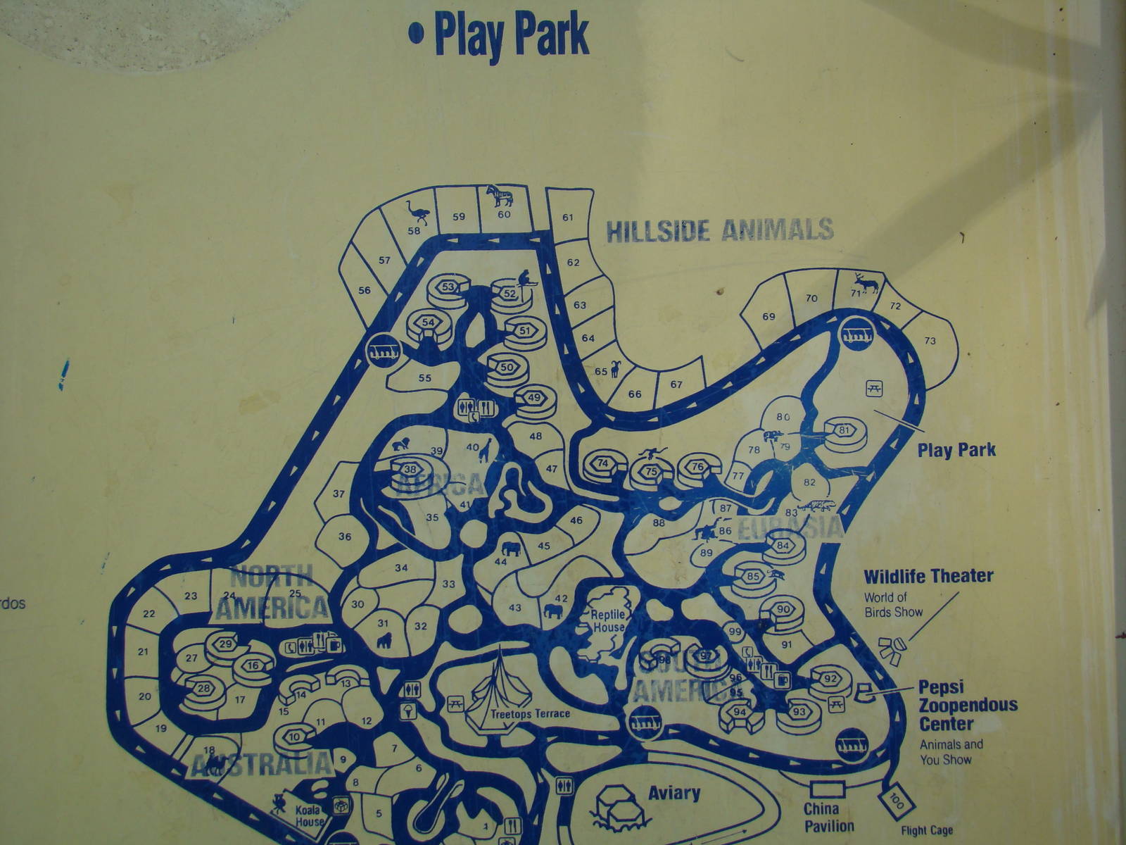 Old Los Angeles Zoo map