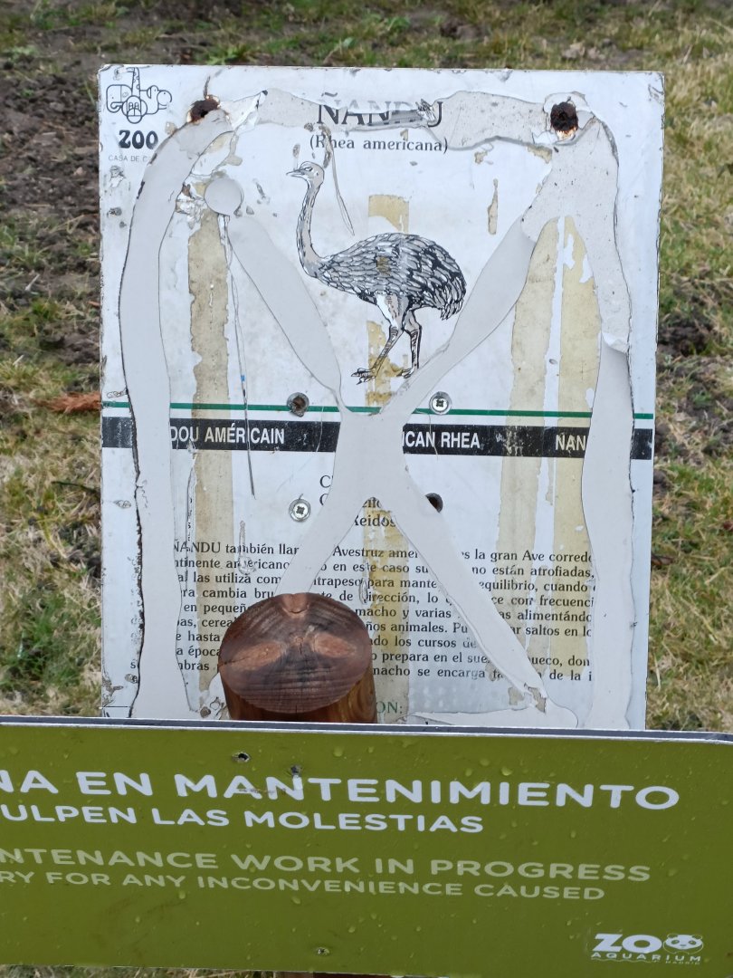 Old rhea sign, before 1995