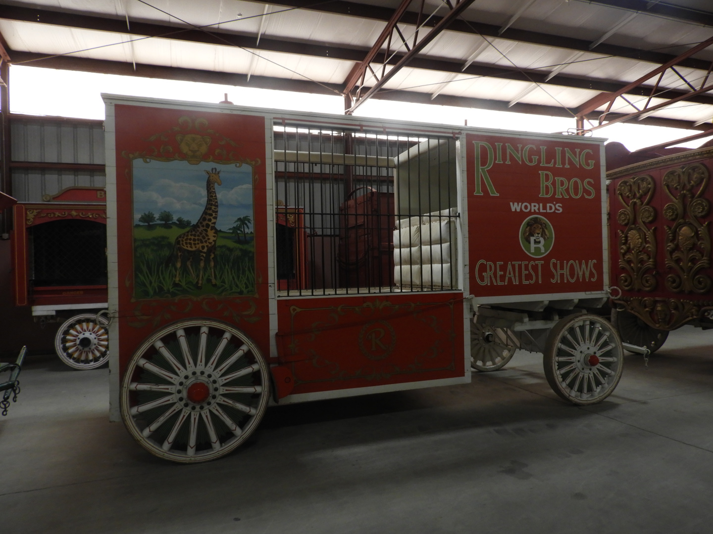Old Ringling Bros. Circus Giraffe Wagon - Circus World Museum
