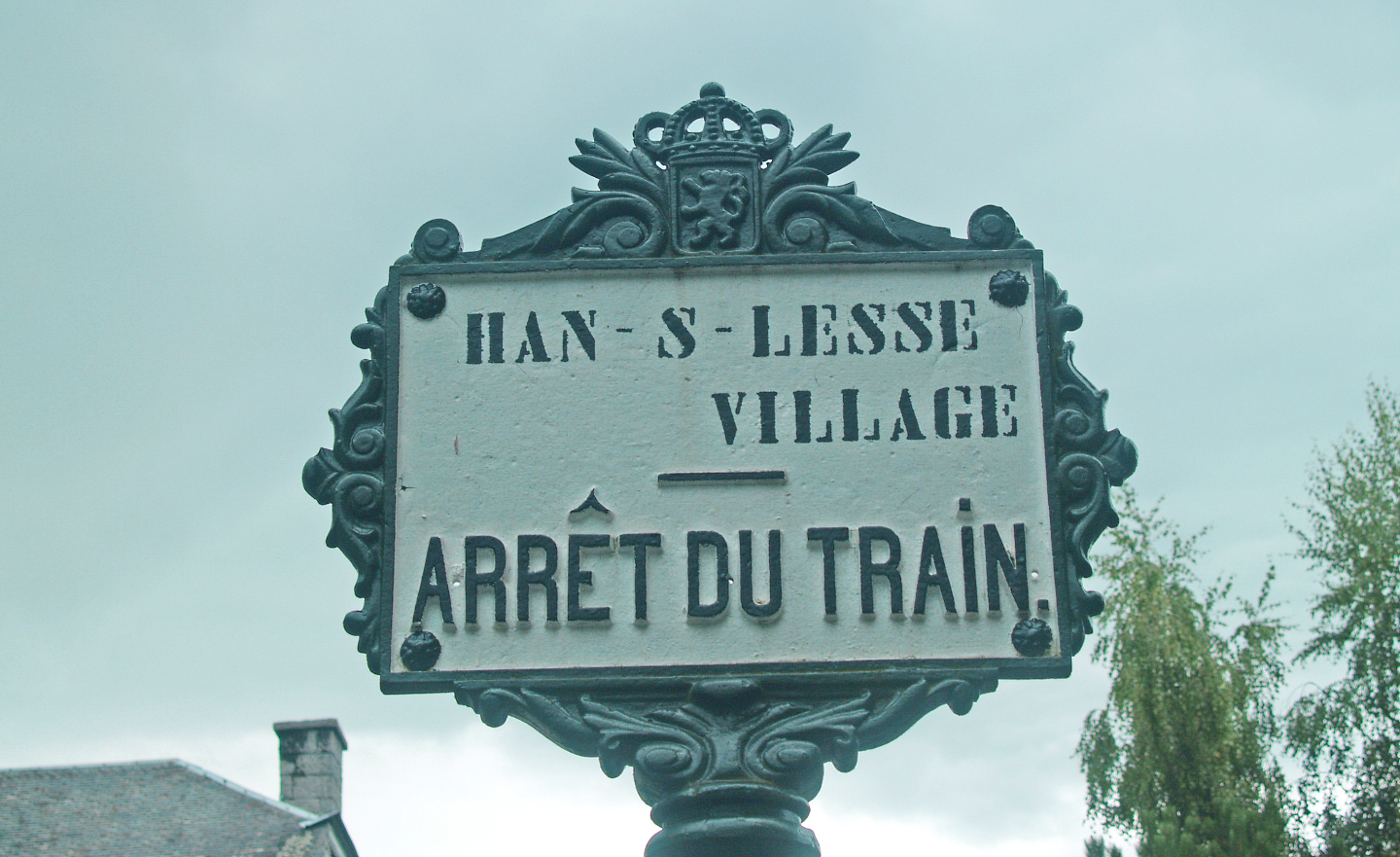 Old sign station of train to caves, 2008-08-02