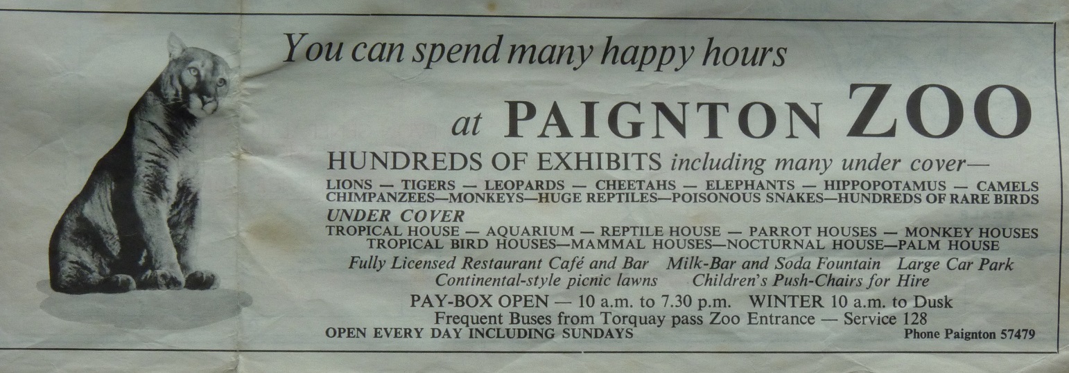 Old Zoo Advert, pre-1971