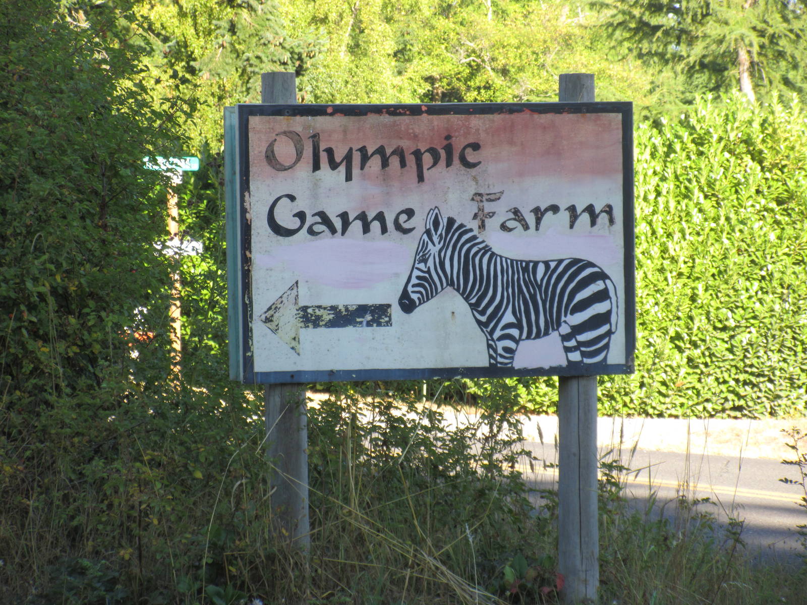 Olympic Game Farm - Entrance Sign
