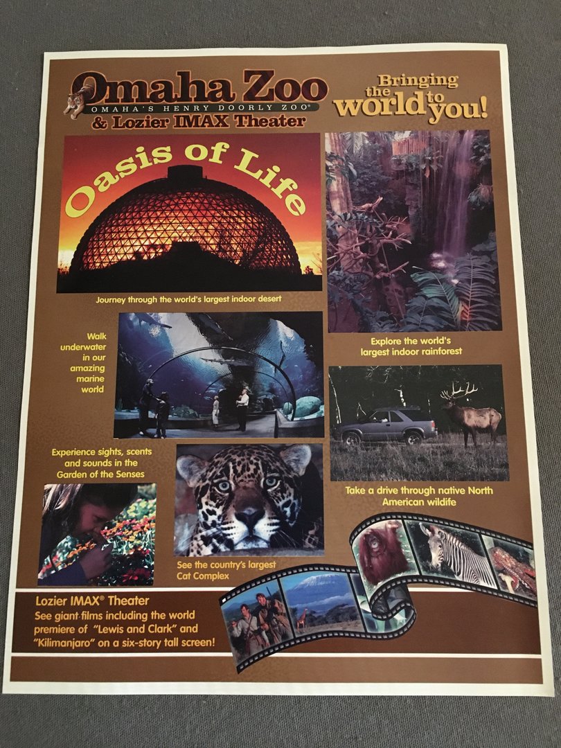 Omaha Zoo Flyer from 2002