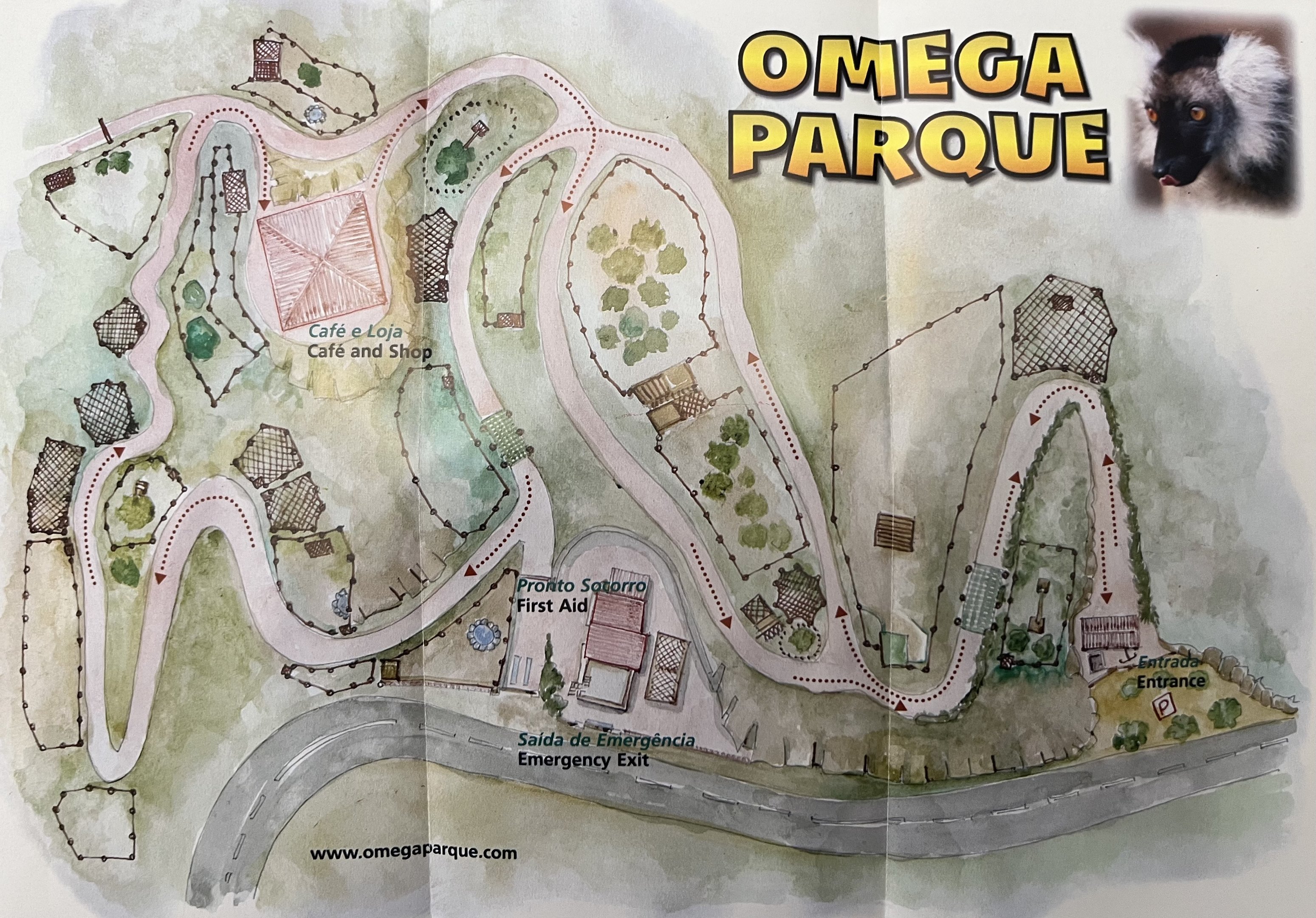 Omega Parque Monchique Zoo Map - undated