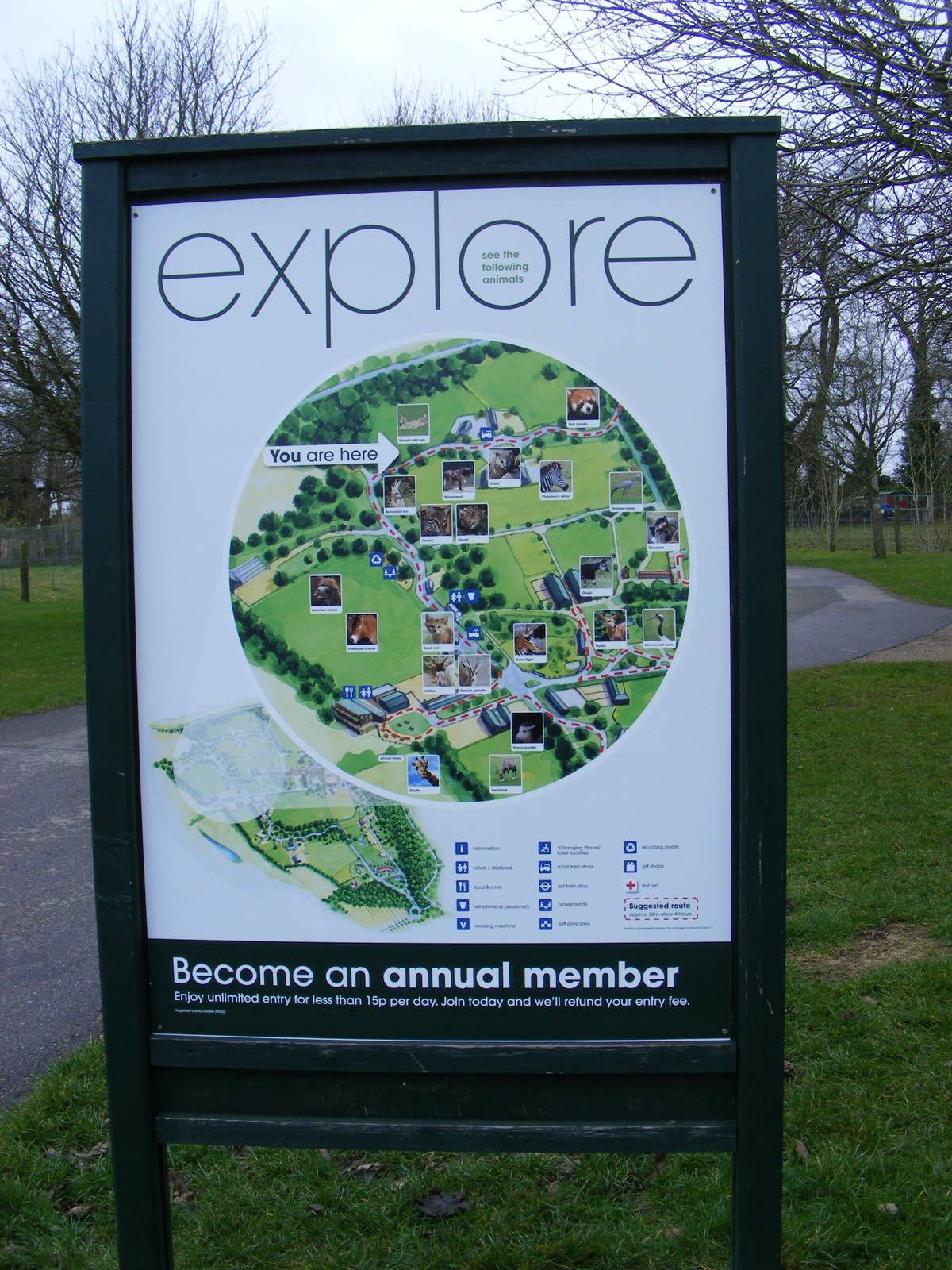 One of the new maps at Marwell Wildlife, 13 March 2011