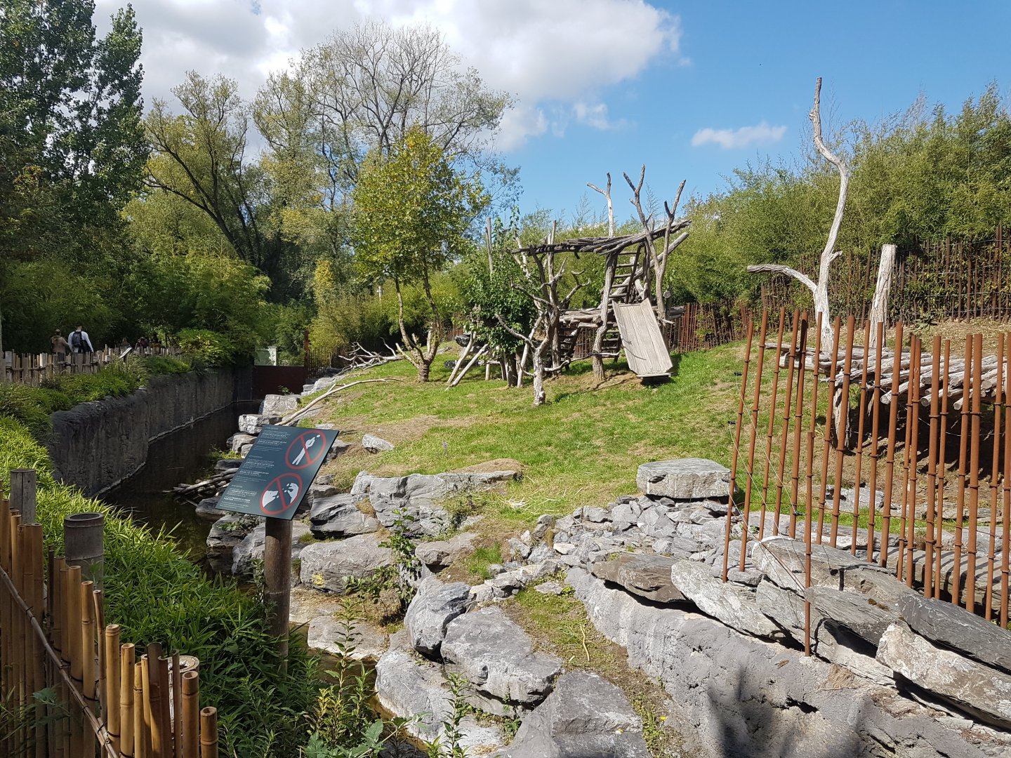 One of the outdoor Giant panda-enclosures