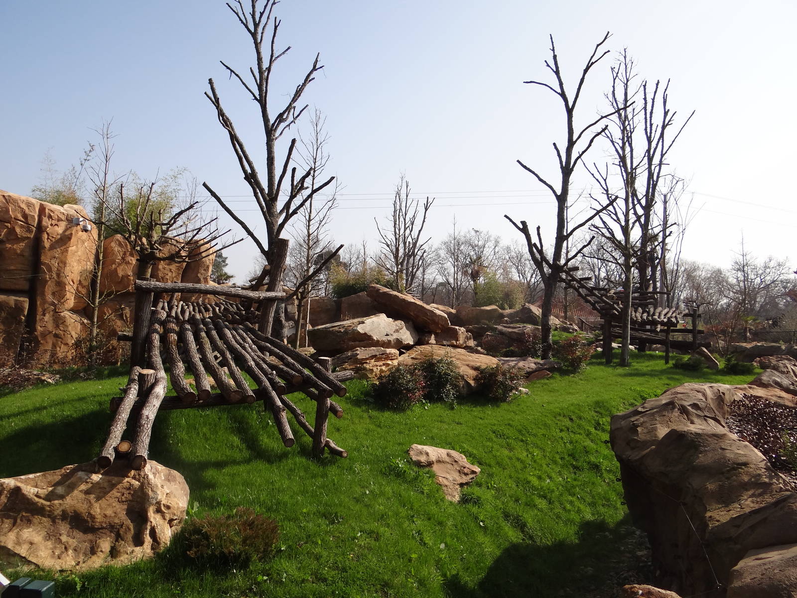 One of the two giant pandas exhibit