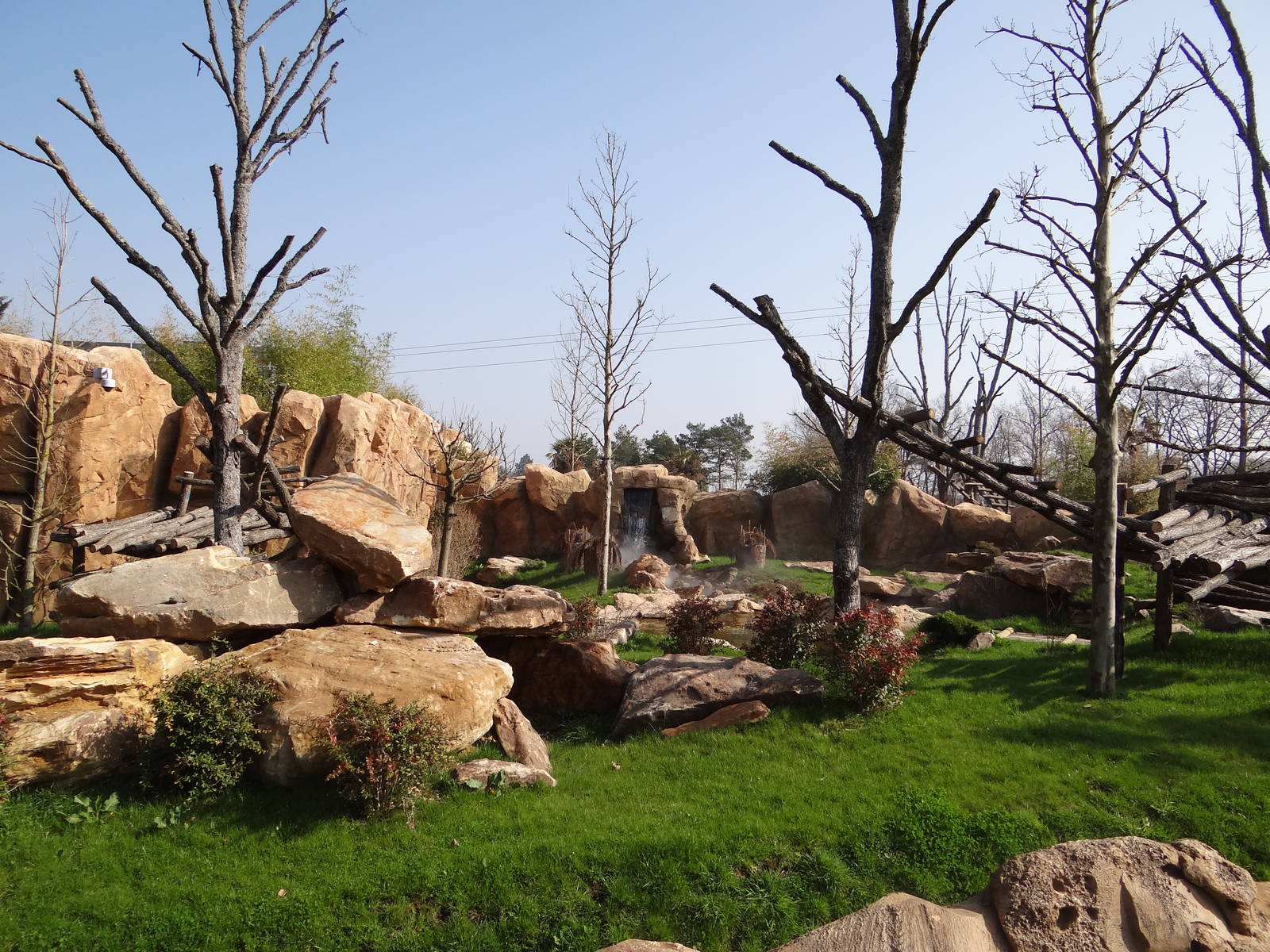 One of the two giant pandas exhibit