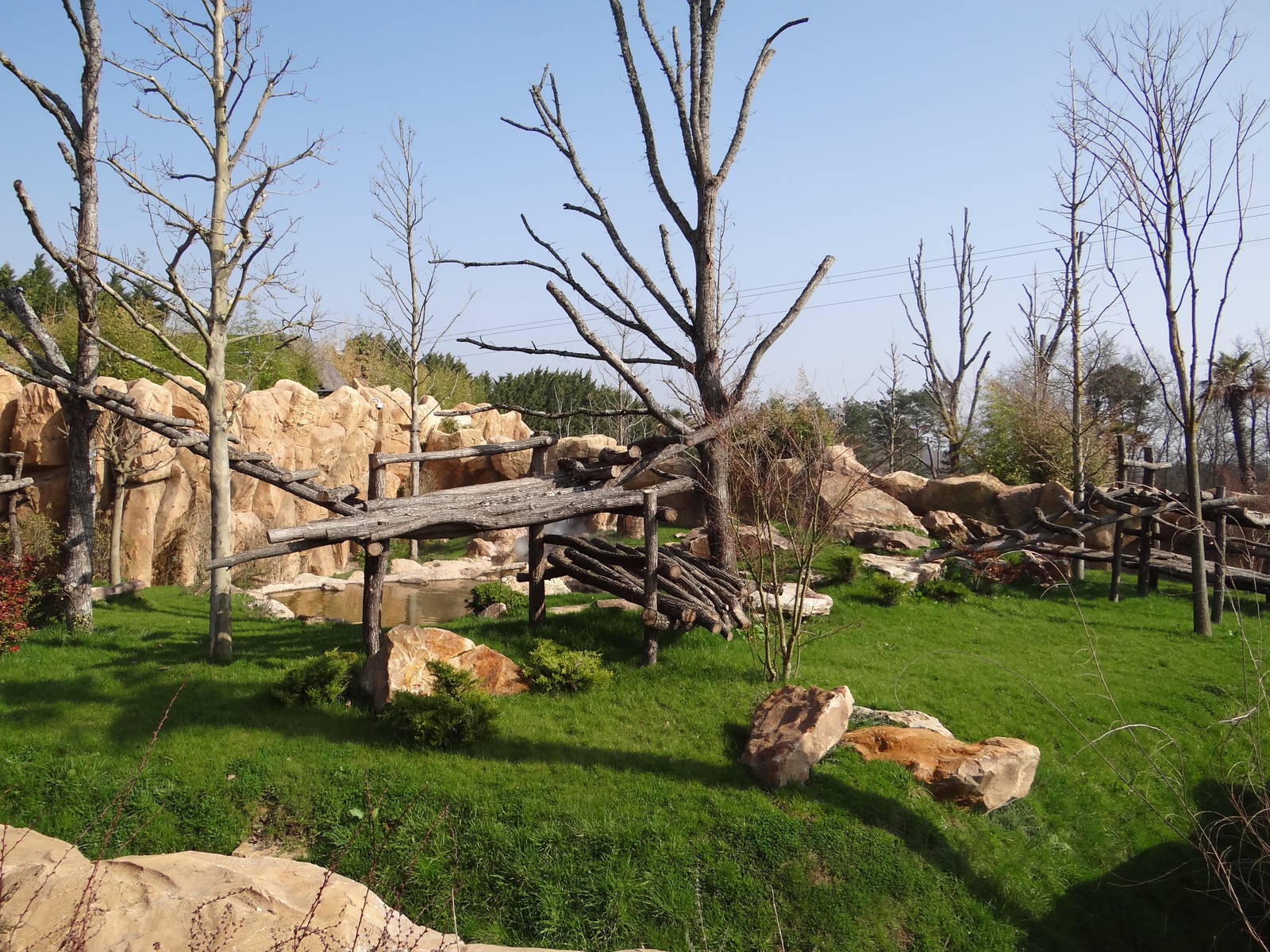 One of the two giant pandas exhibit