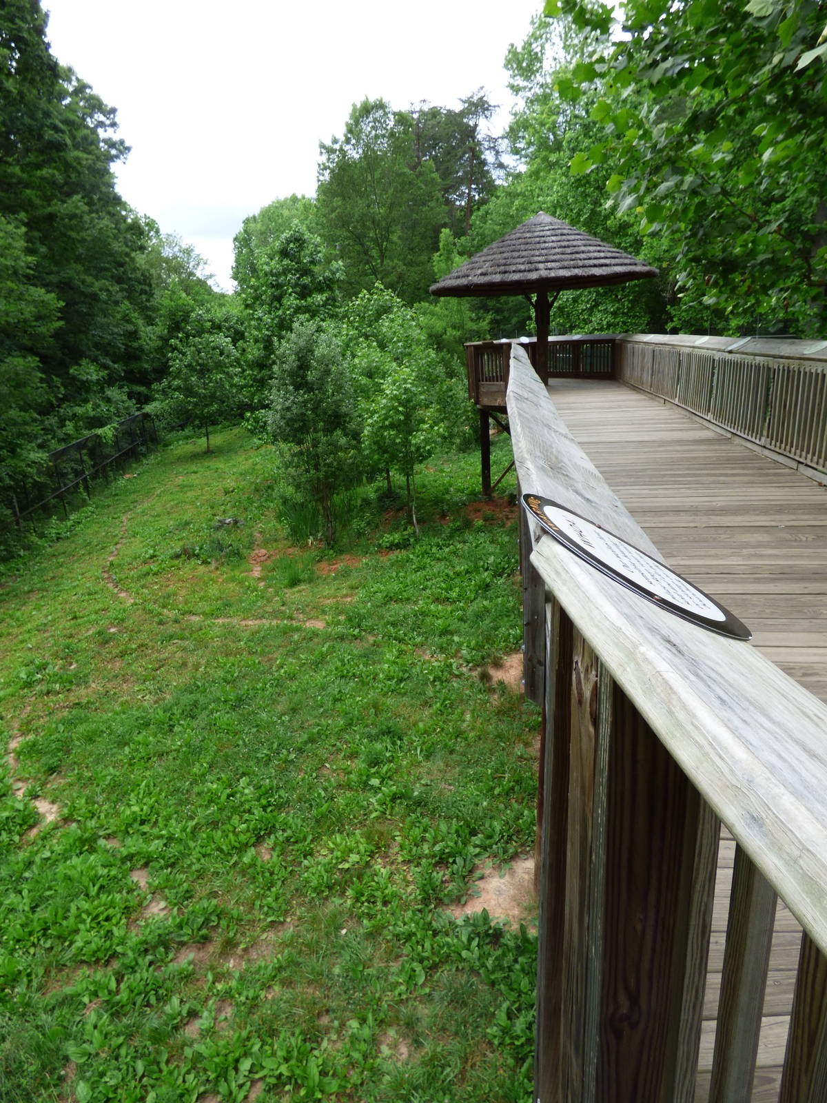 One side of Manned Wolf/Giant Anteater Exhibit