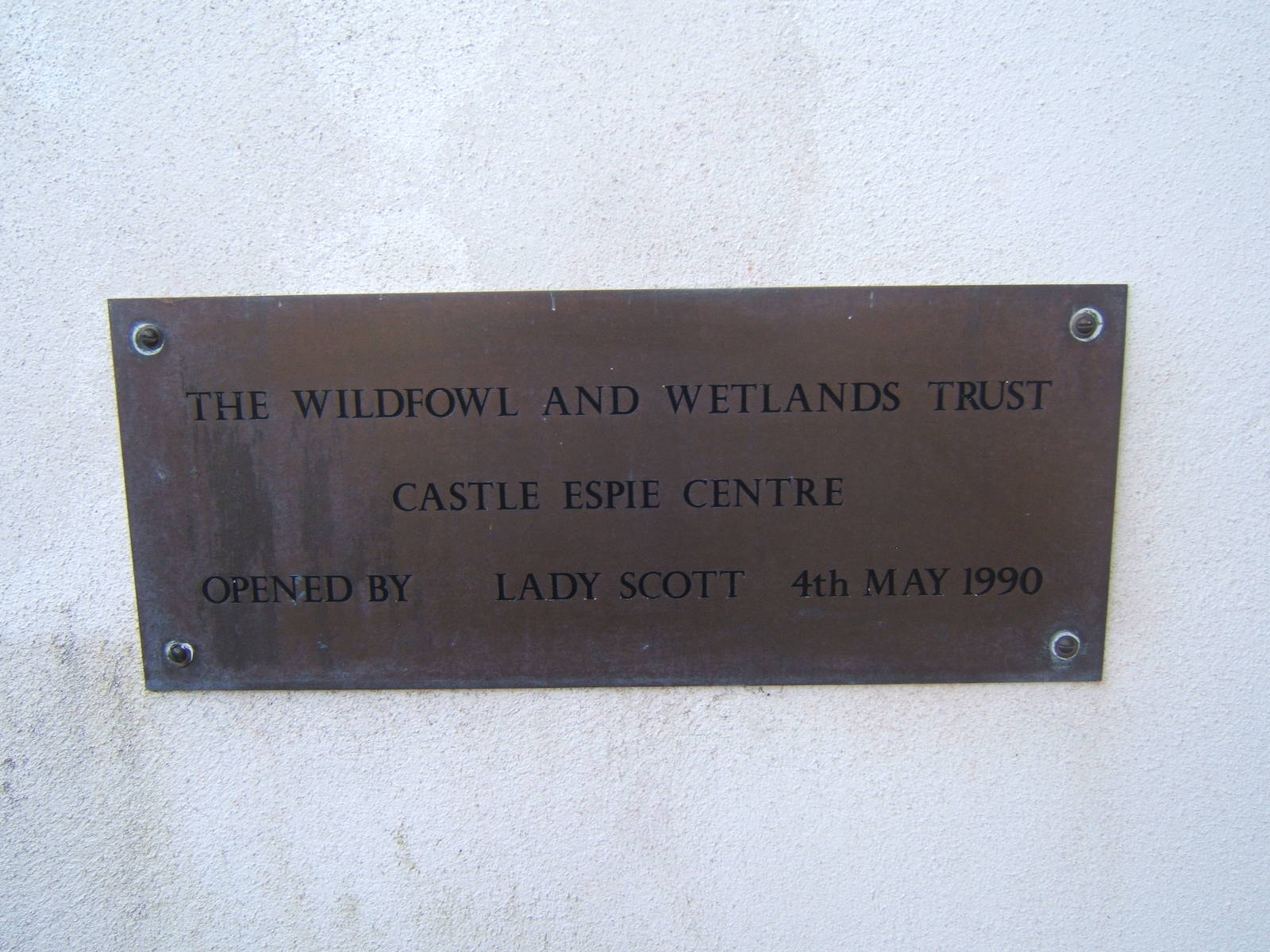 Opening plaque