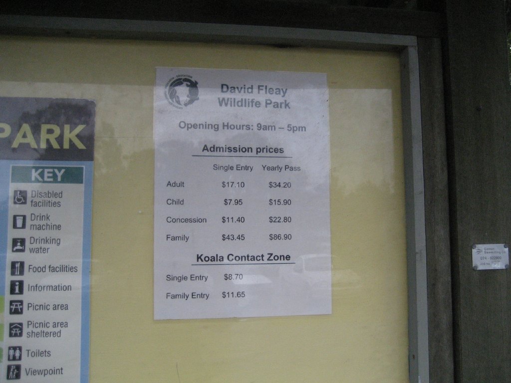 Opening Times and Admission Prices