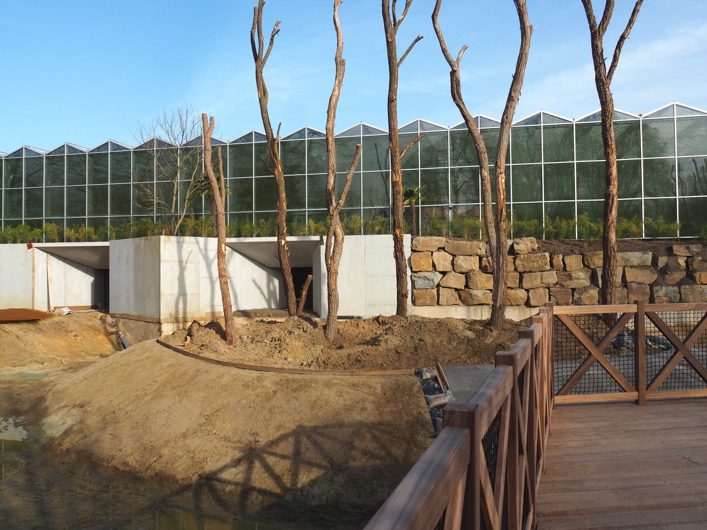 Orangutan project construction update 2022-04-12 - Construction of first small island