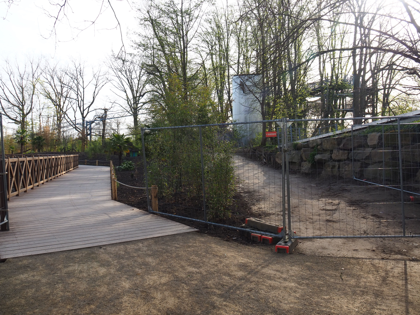 Orangutan project construction update 2022-04-12 - New wooden walkway and visitor area now opened
