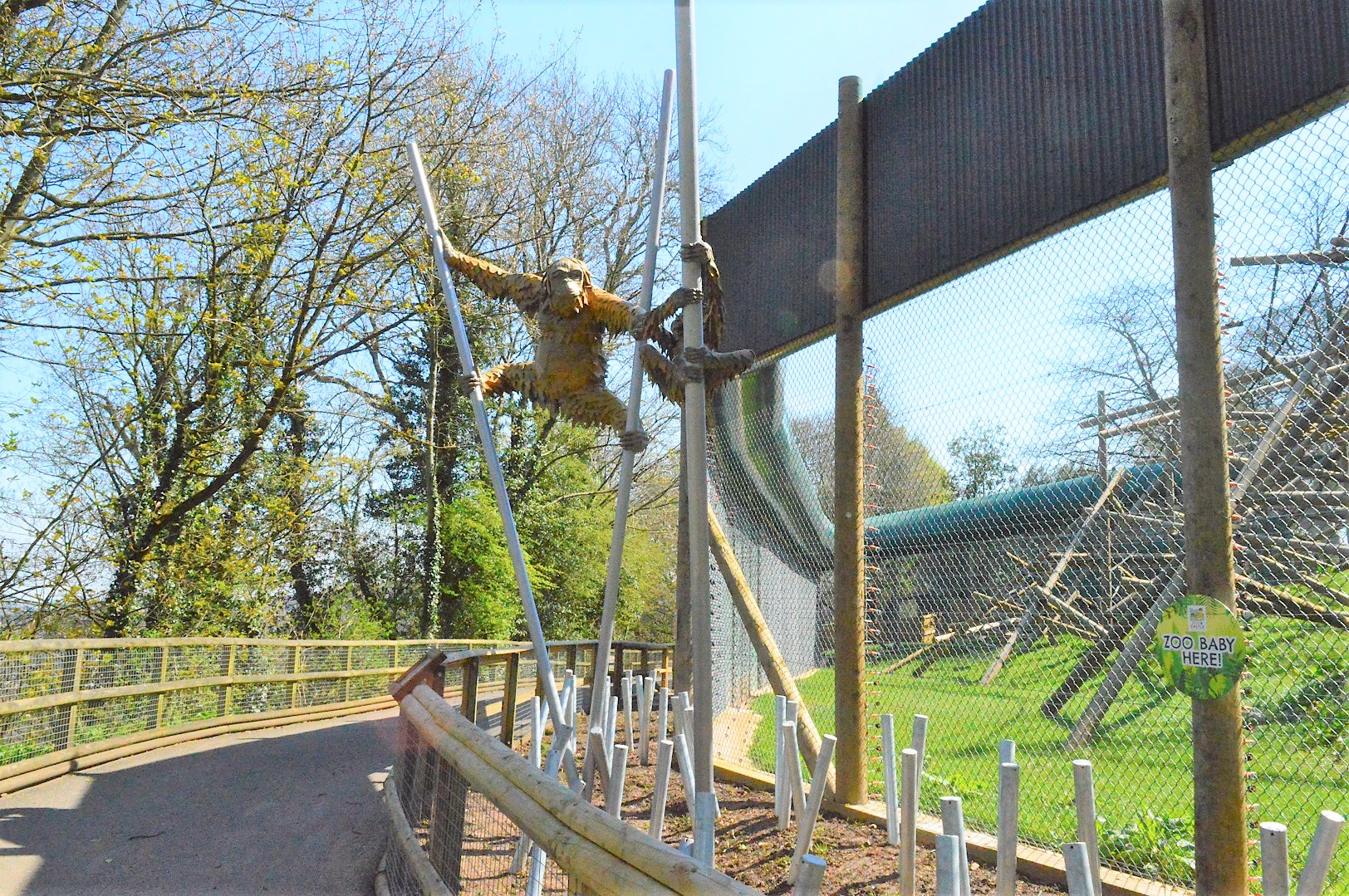 Orangutan sculpture.