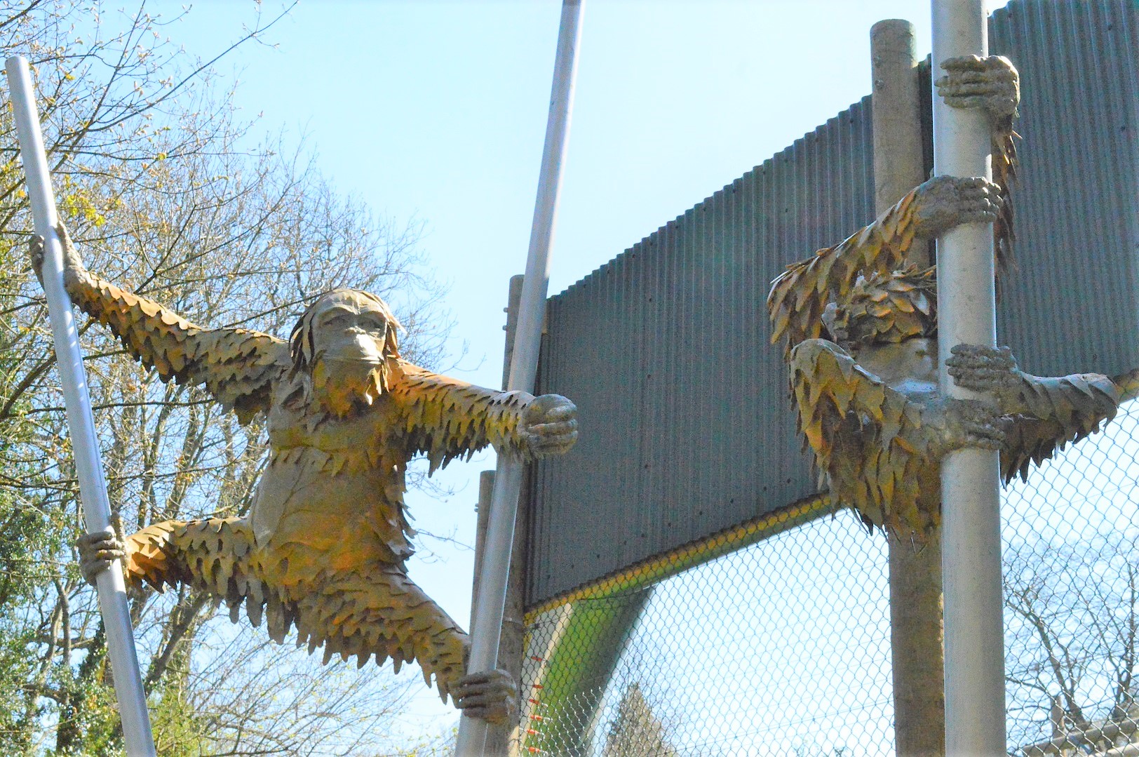 Orangutan sculpture.