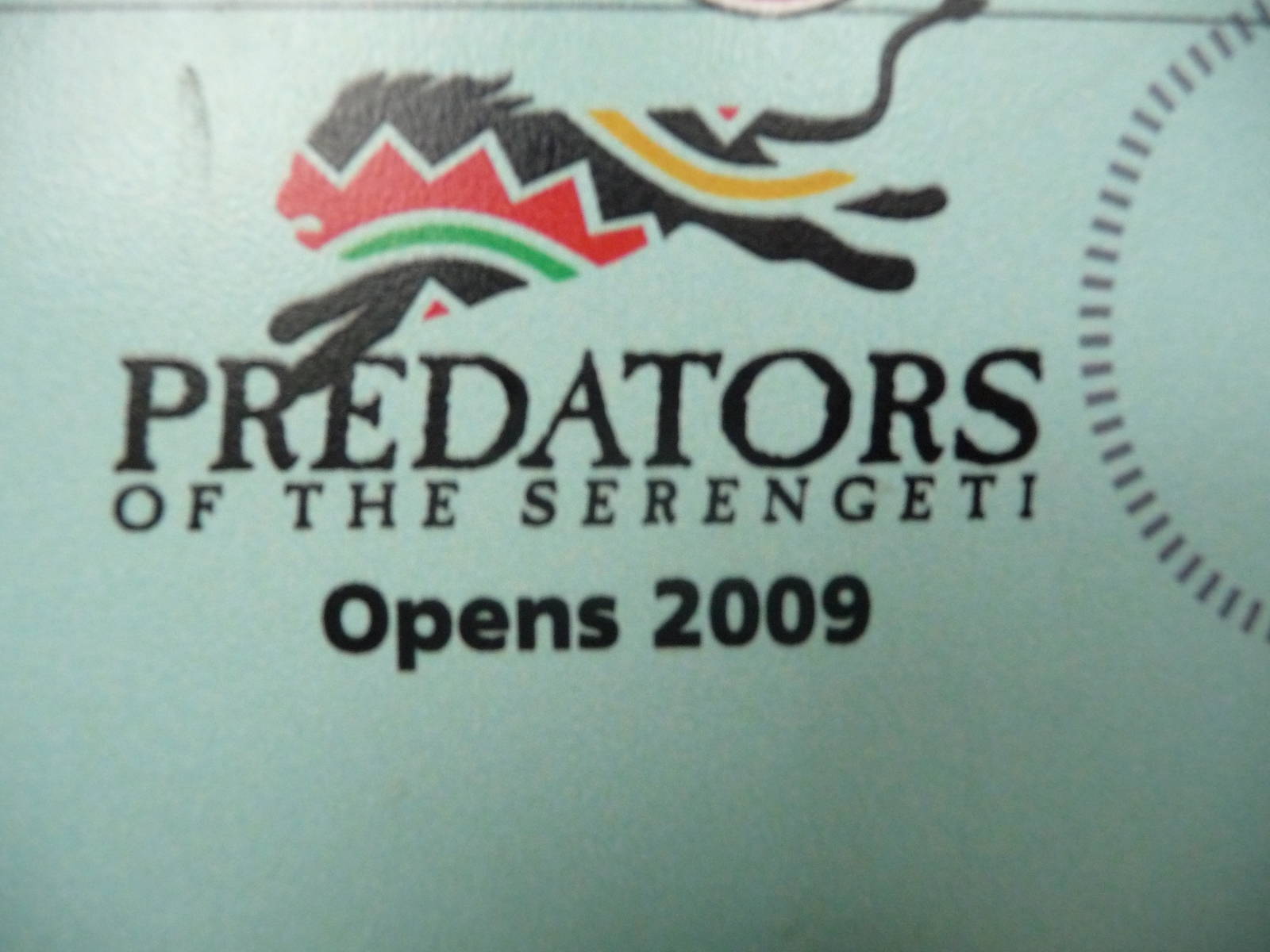 Oregon Zoo - Predators of the Serengeti Sign