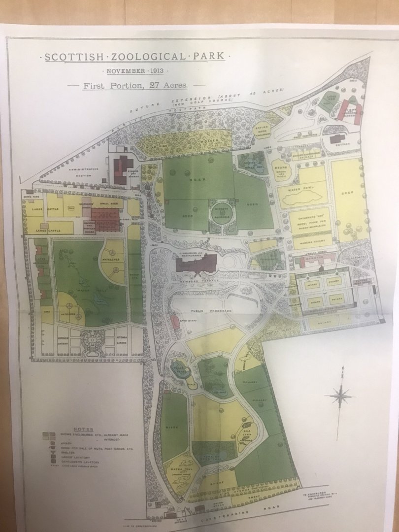 Original zoo map from 1913