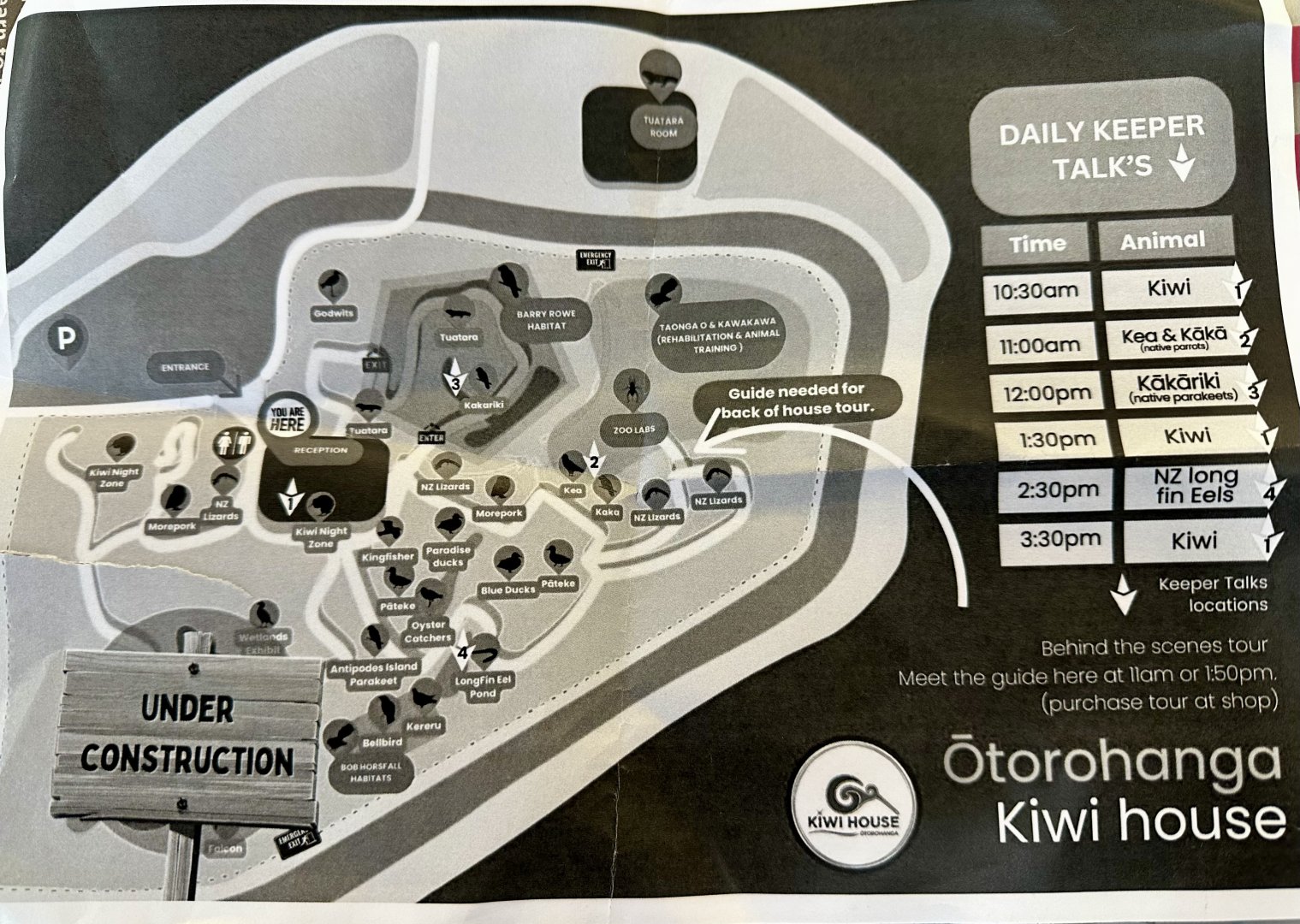 Otorohanga Kiwi House Map (2025)