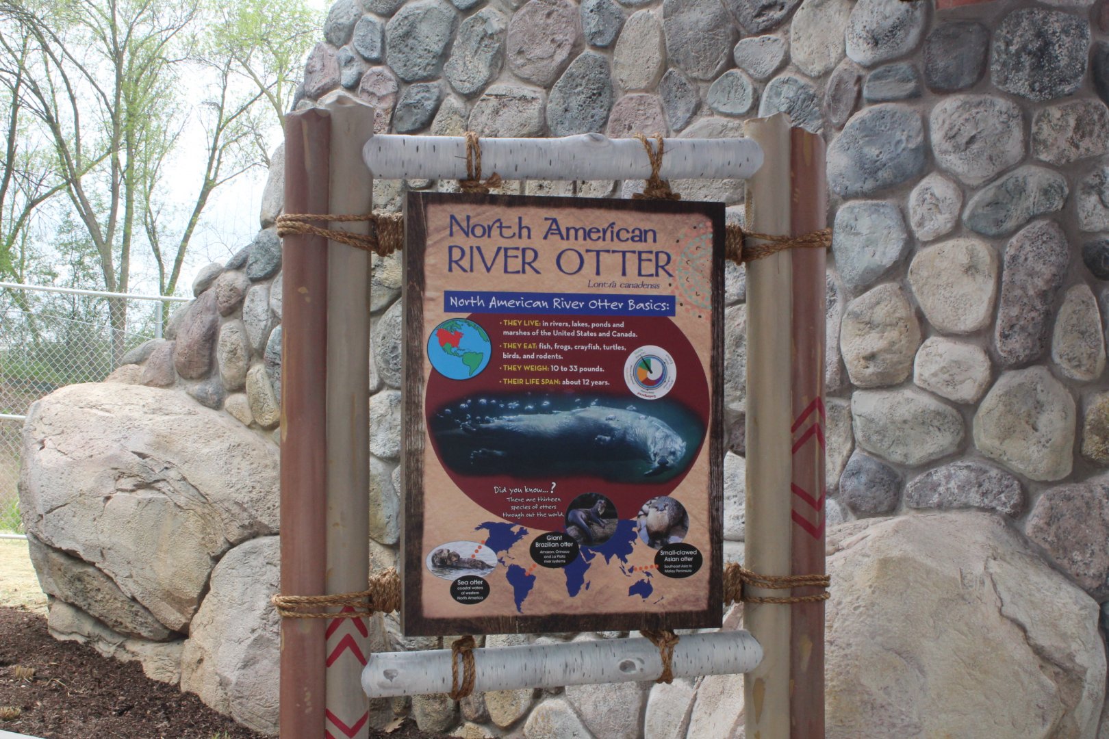 Otter Passage  River Otter Sign