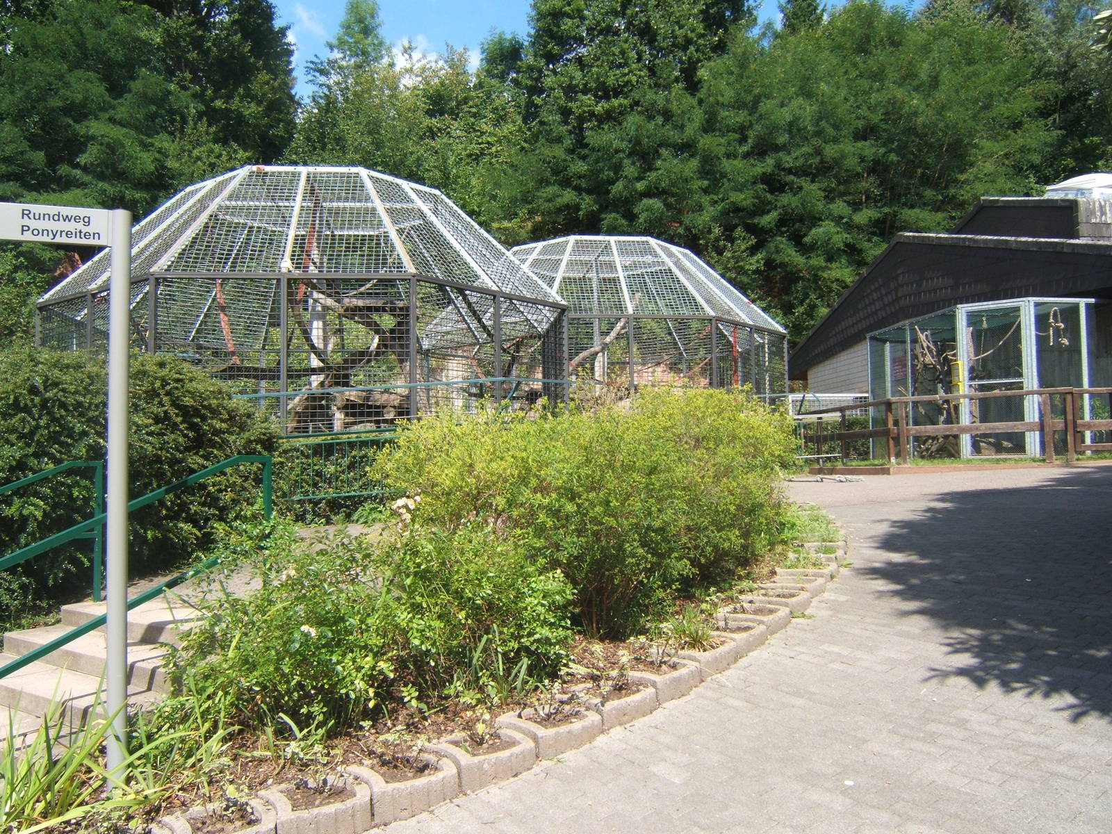 Outdoor Chimp enclosures