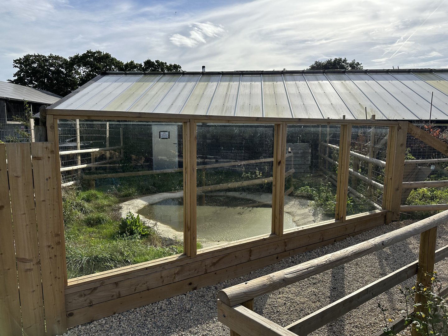 Outdoor Crocodile Enclosure at Johnsons of Old Hurst (October 2023)