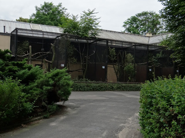 Outside aviaries of birds