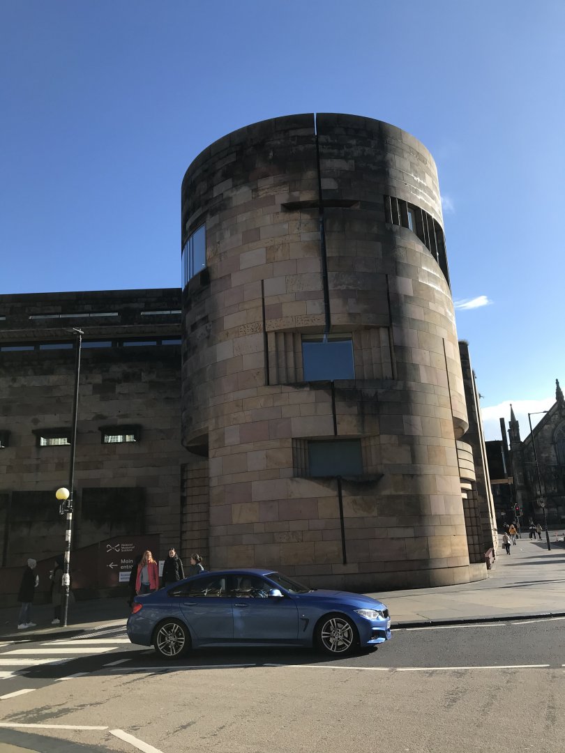 Outside the National museum of Scotland