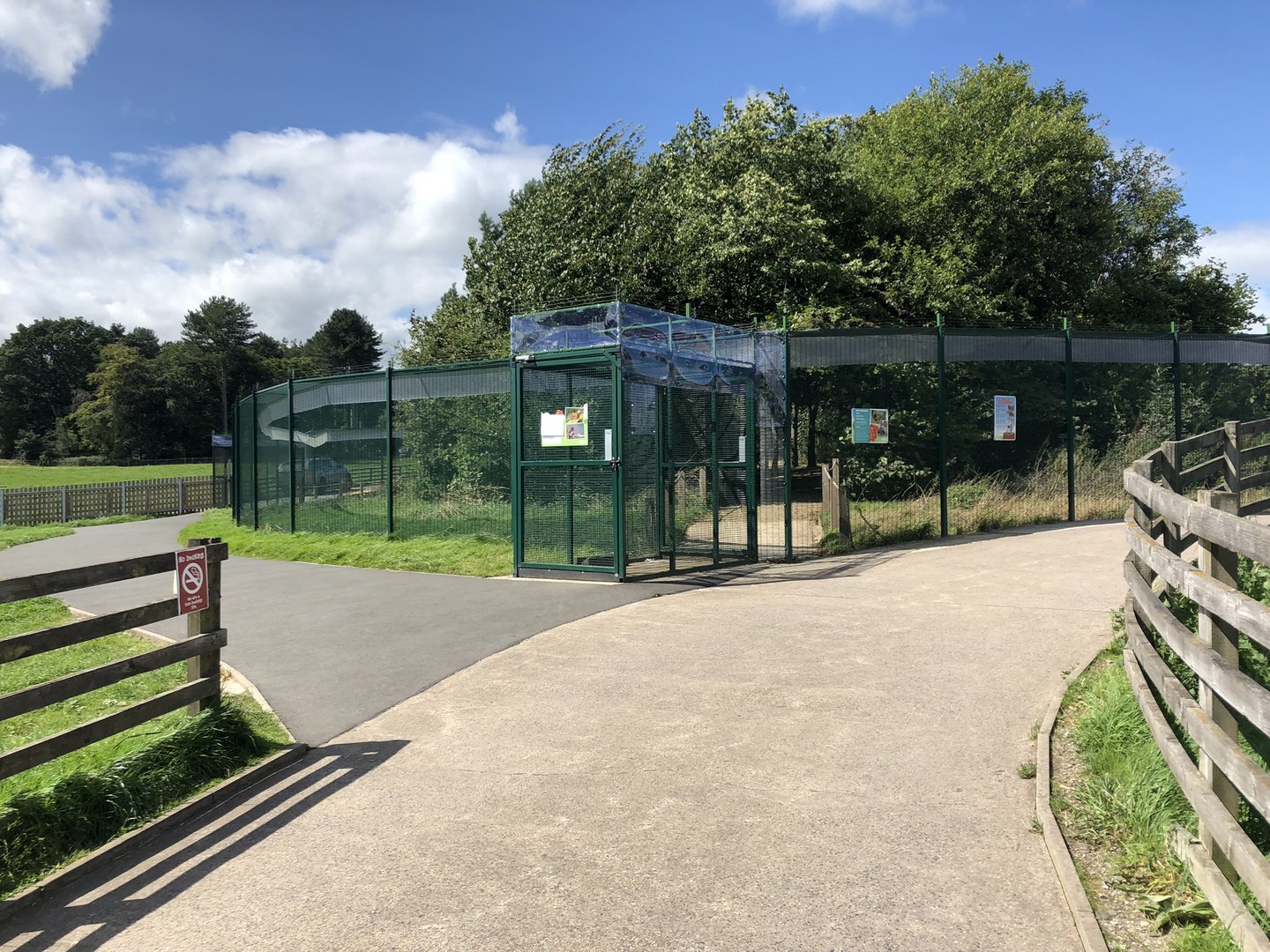 Outside the Red Squirrel Walkthrough Enclosure at Cannon Hall Farm (September 2023)