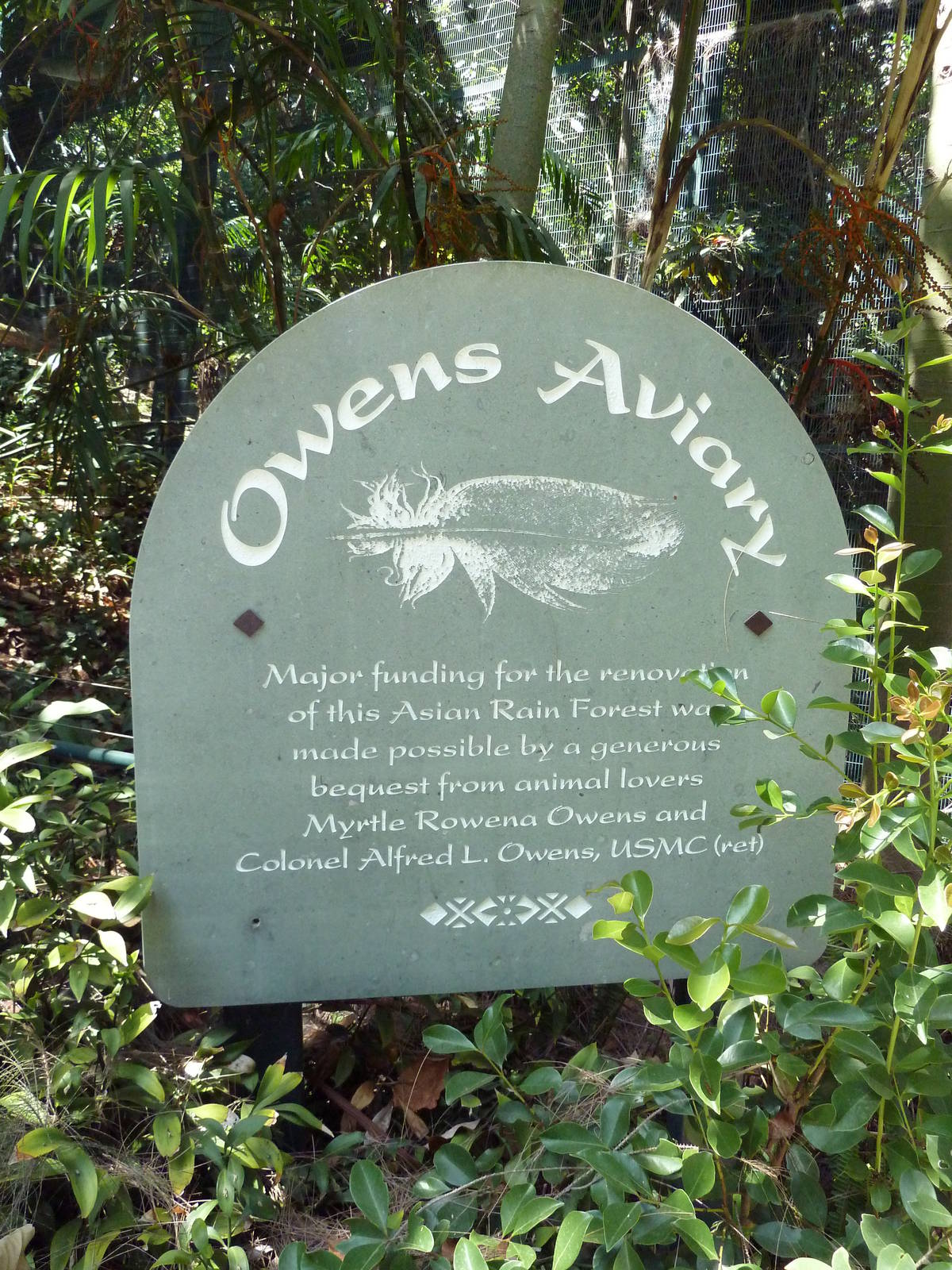 Owens Aviary Sign