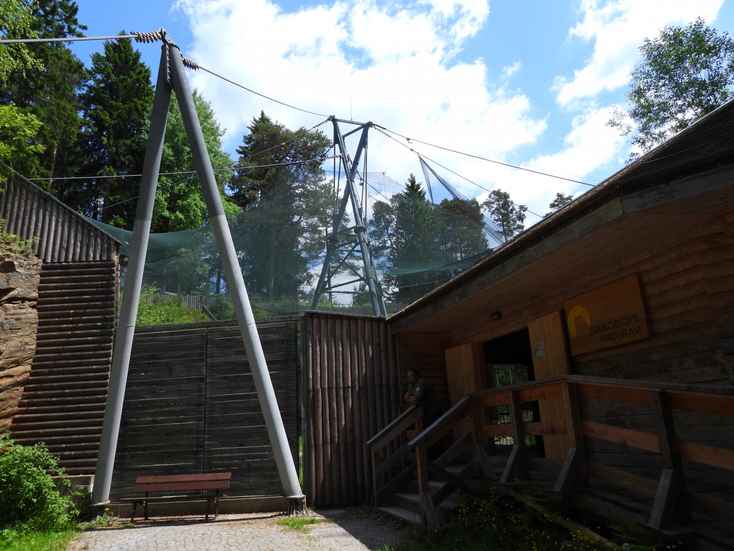 Owl aviary at Borova Lada, nationalpark Sumava