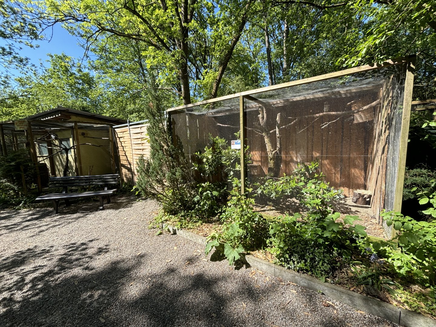 Owl Enclosure and Parrot Enclosure